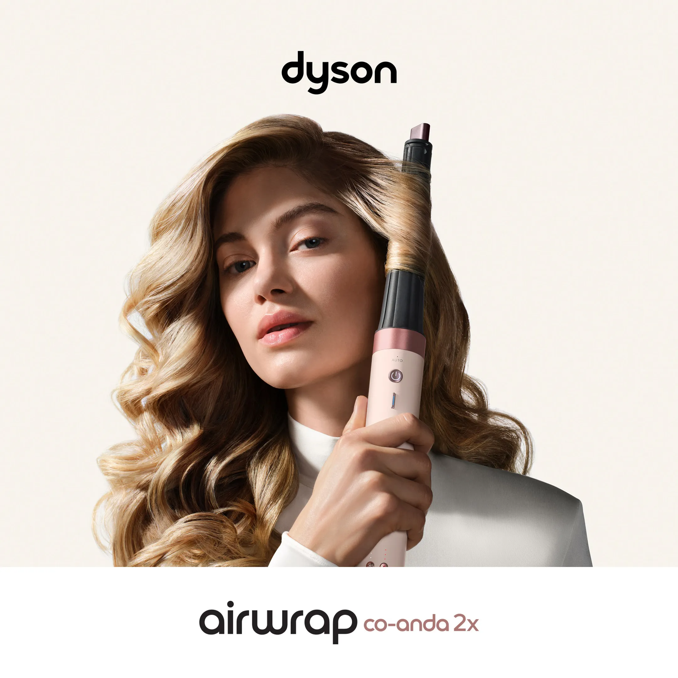 Airwrap Co-anda 2x Straight+Wavy Ceramic Pink/Rose Gold