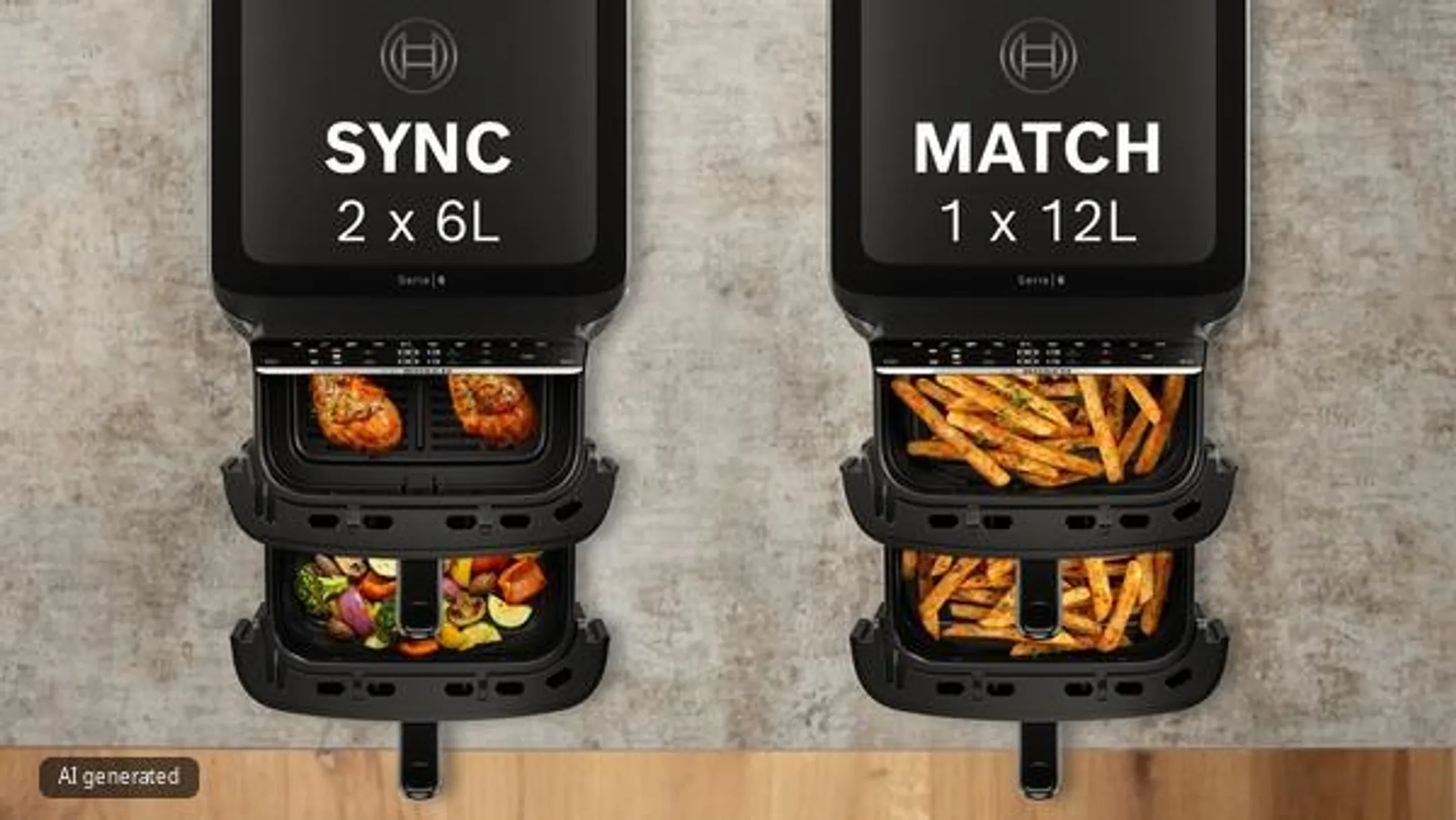 Airfryer Série 6 Double Stack Drawer MAFD661B4