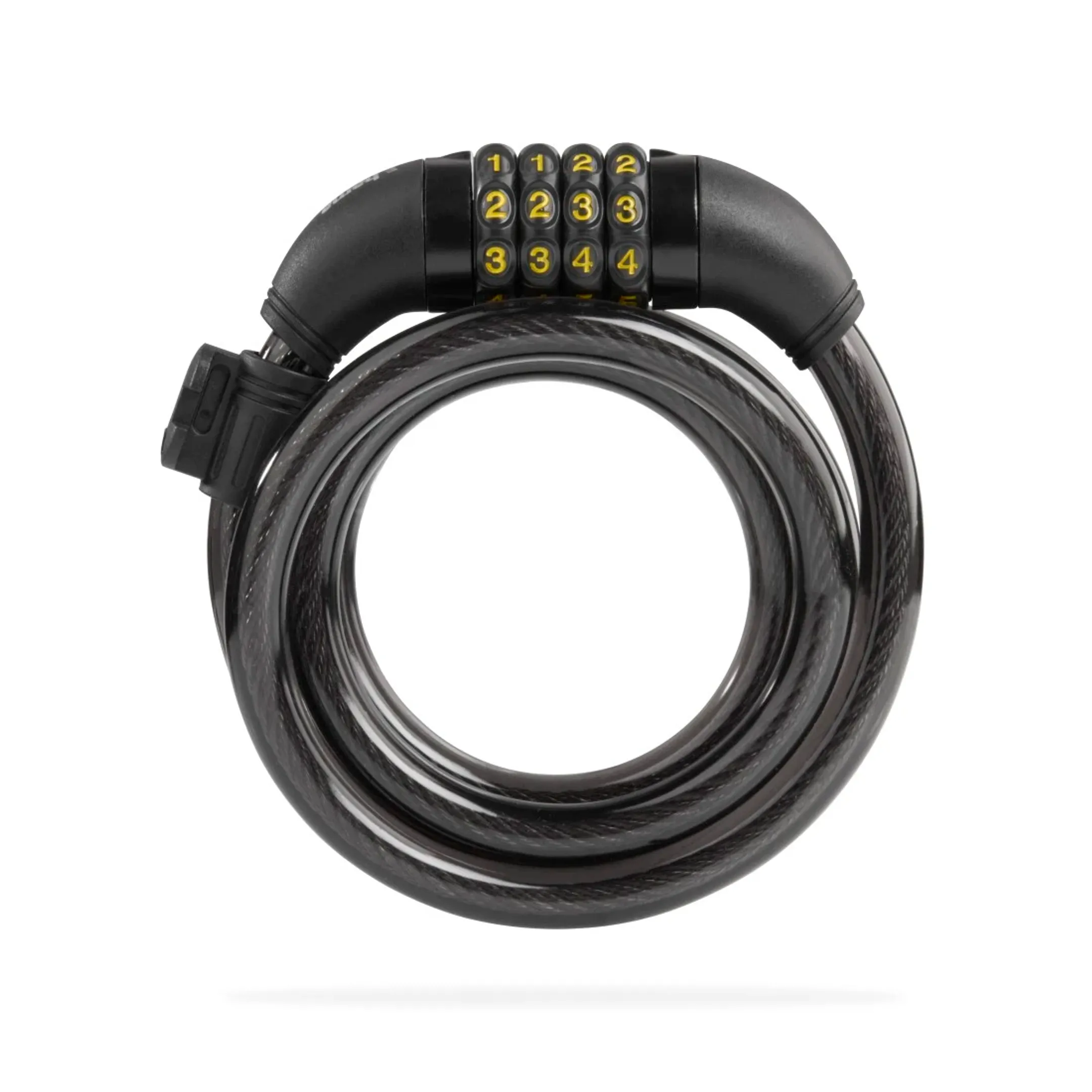 Antivol à combinaison en spirale pour vélo, 120 cm - Noir