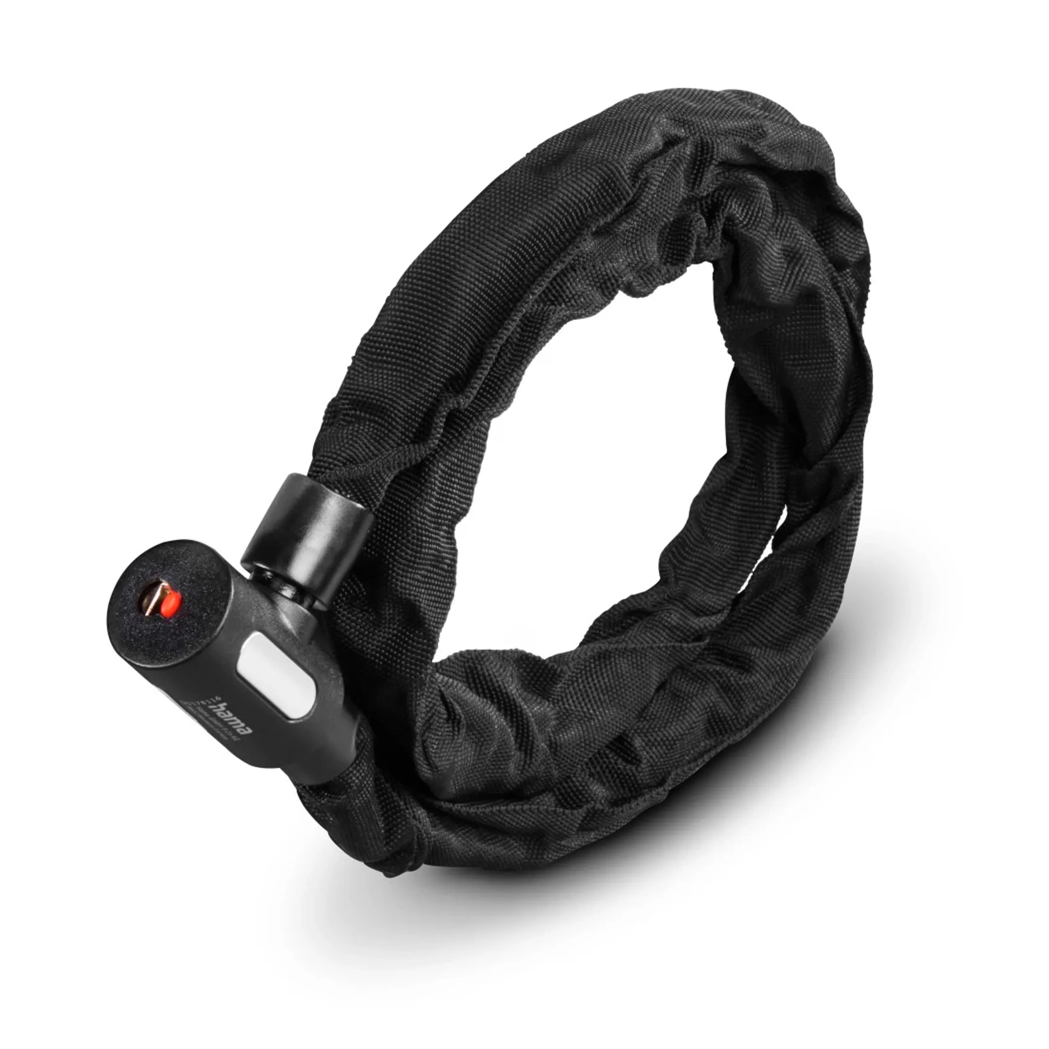 Chaîne antivol pour vélo avec clé lumineuse, 120 cm  - Noir