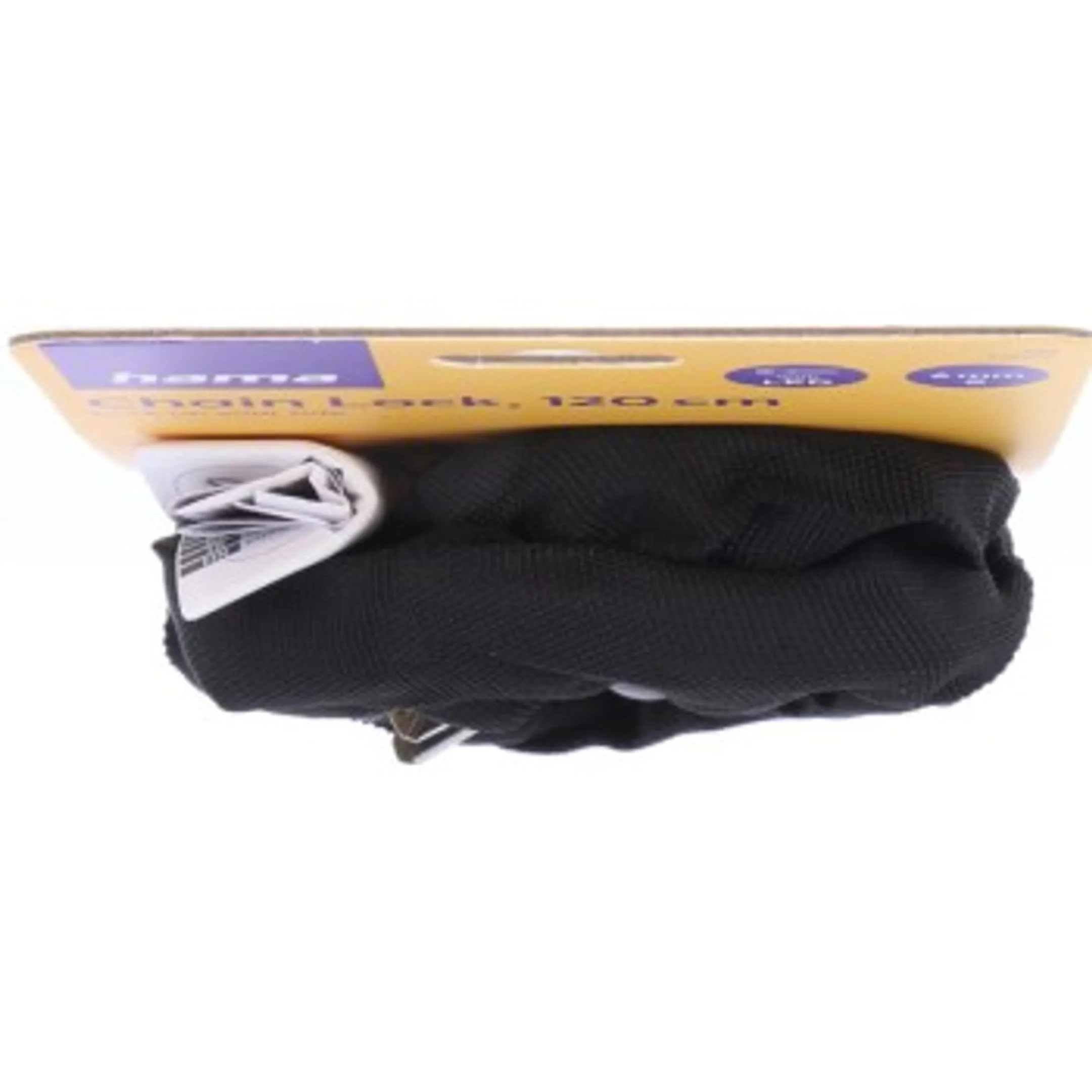 Chaîne antivol pour vélo avec clé lumineuse, 120 cm  - Noir