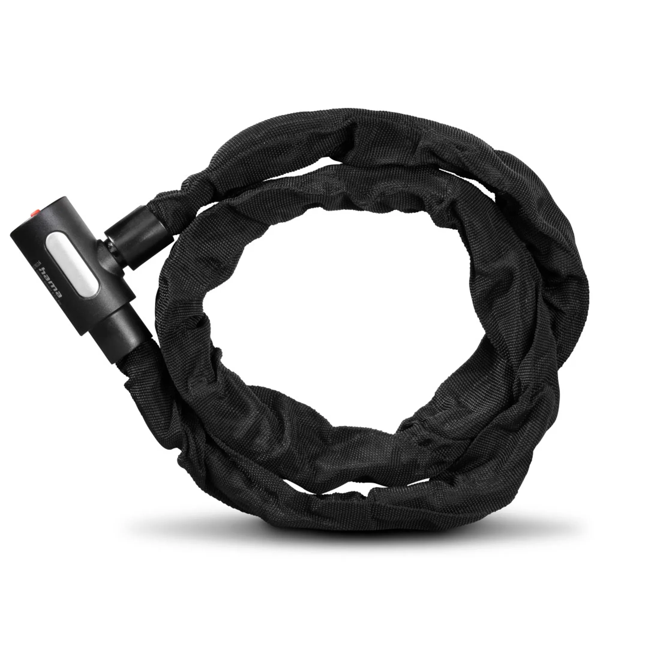 Chaîne antivol pour vélo avec clé lumineuse, 120 cm  - Noir