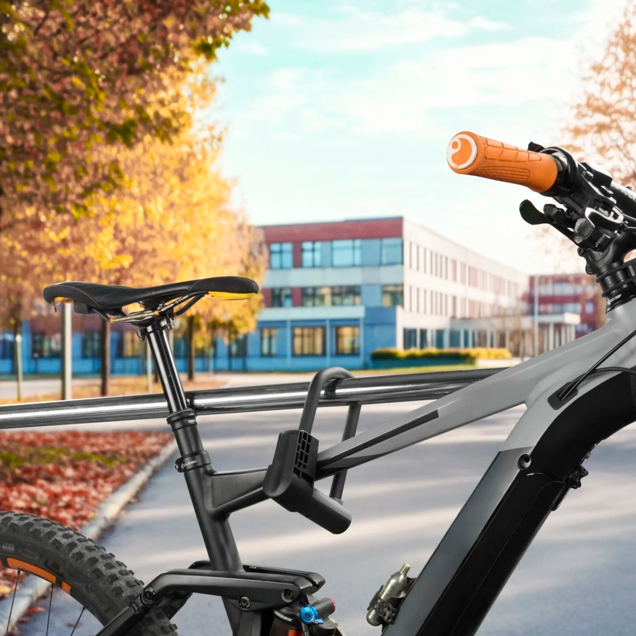 Antivol à arceau pour vélo, avec clé et supports, ART 2, acier - Noir