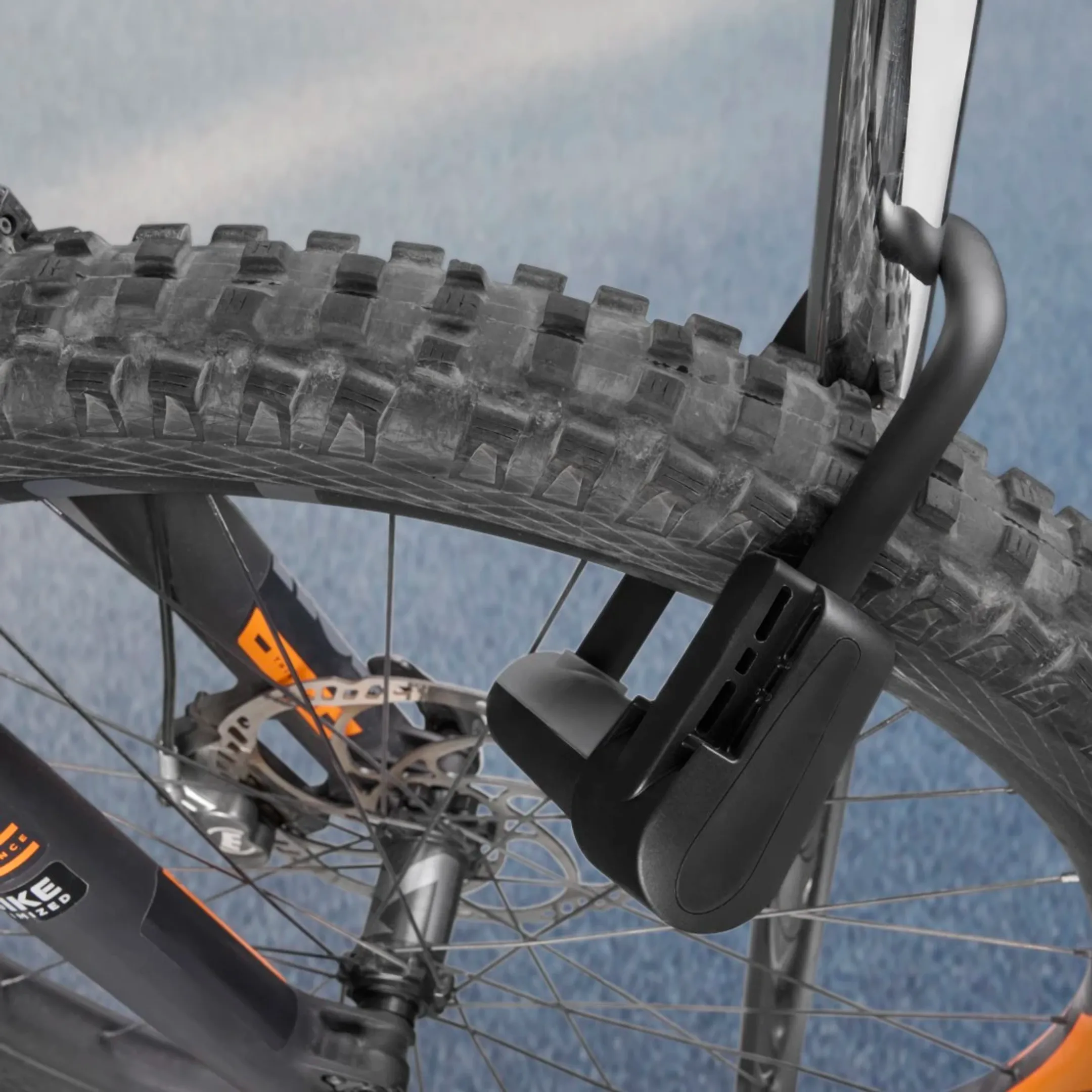 Antivol à arceau pour vélo, avec clé et supports, ART 2, acier - Noir