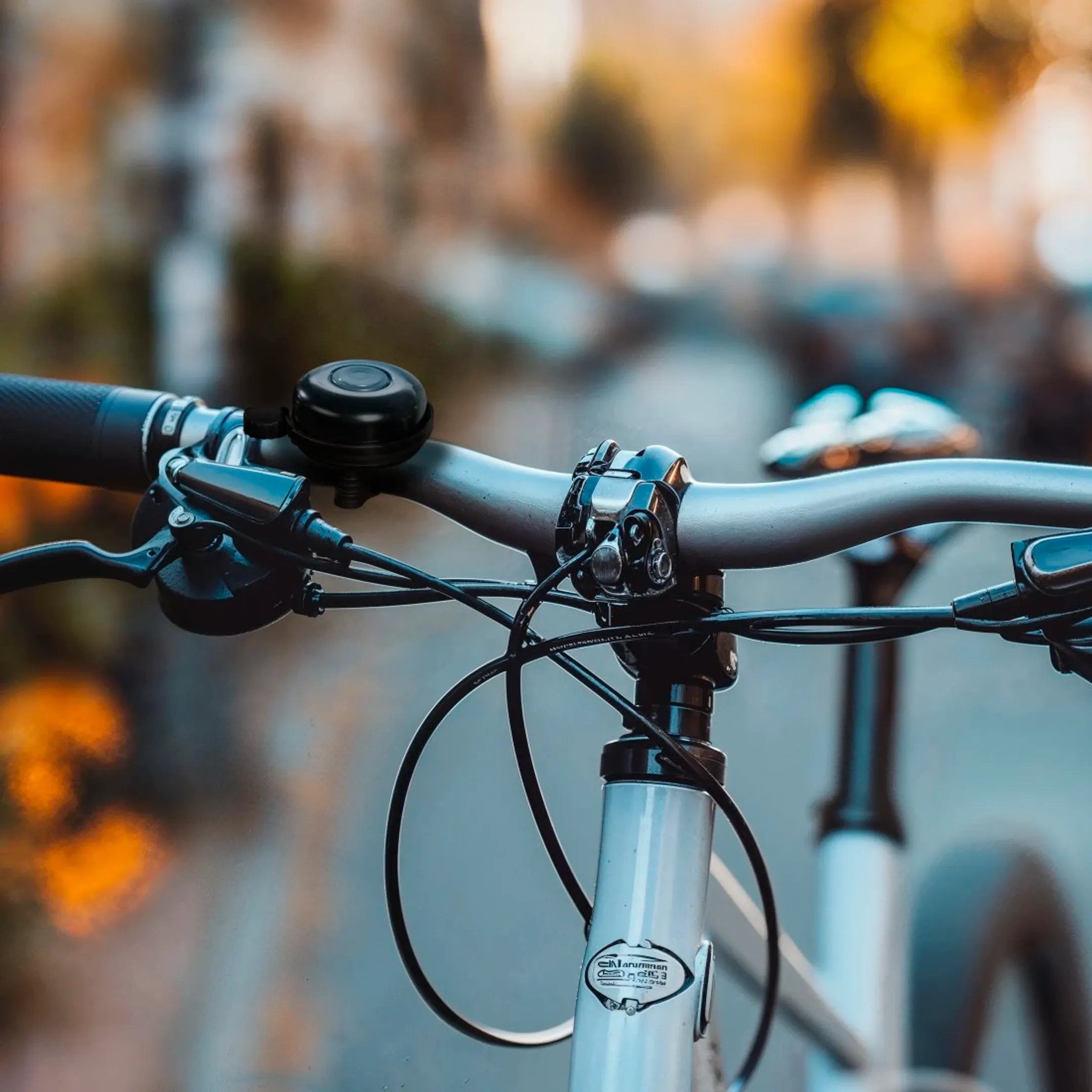 Sonnette de vélo - Ø 5,5 cm - Noir