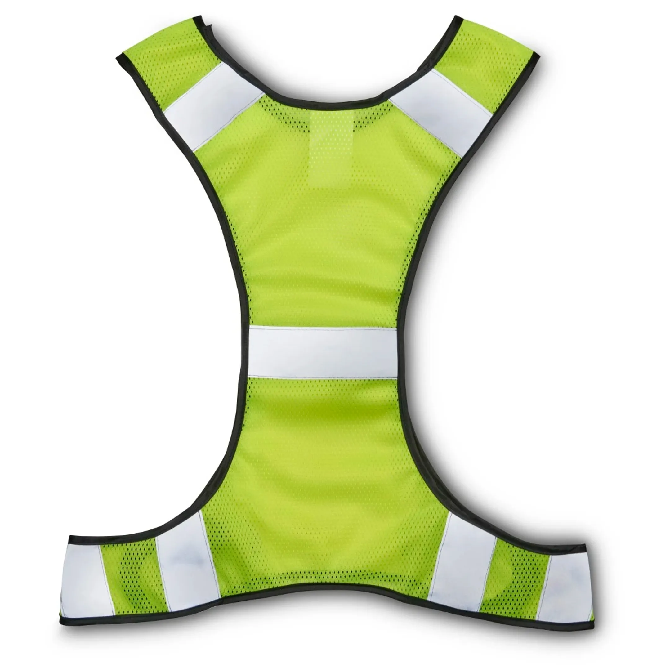 Gilet de course à pied réfléchissant avec poche, réglable, jaune fluo