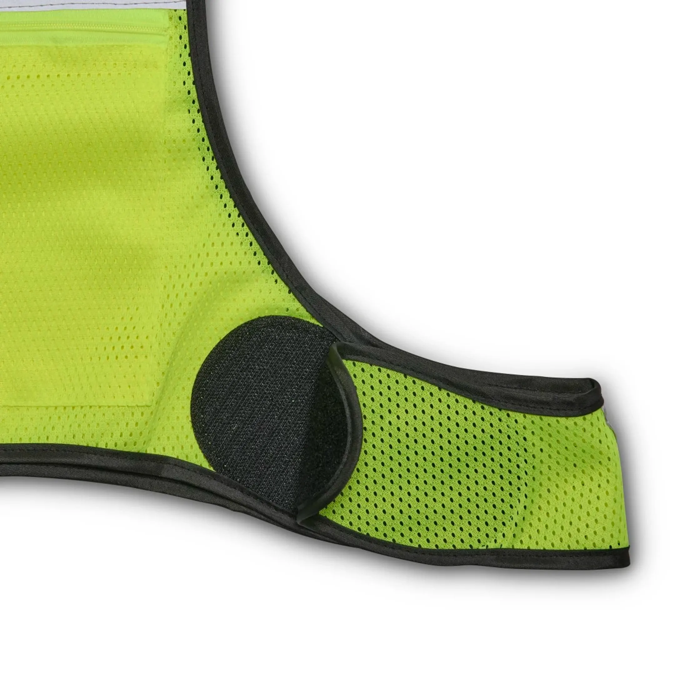 Gilet de course à pied réfléchissant avec poche, réglable, jaune fluo