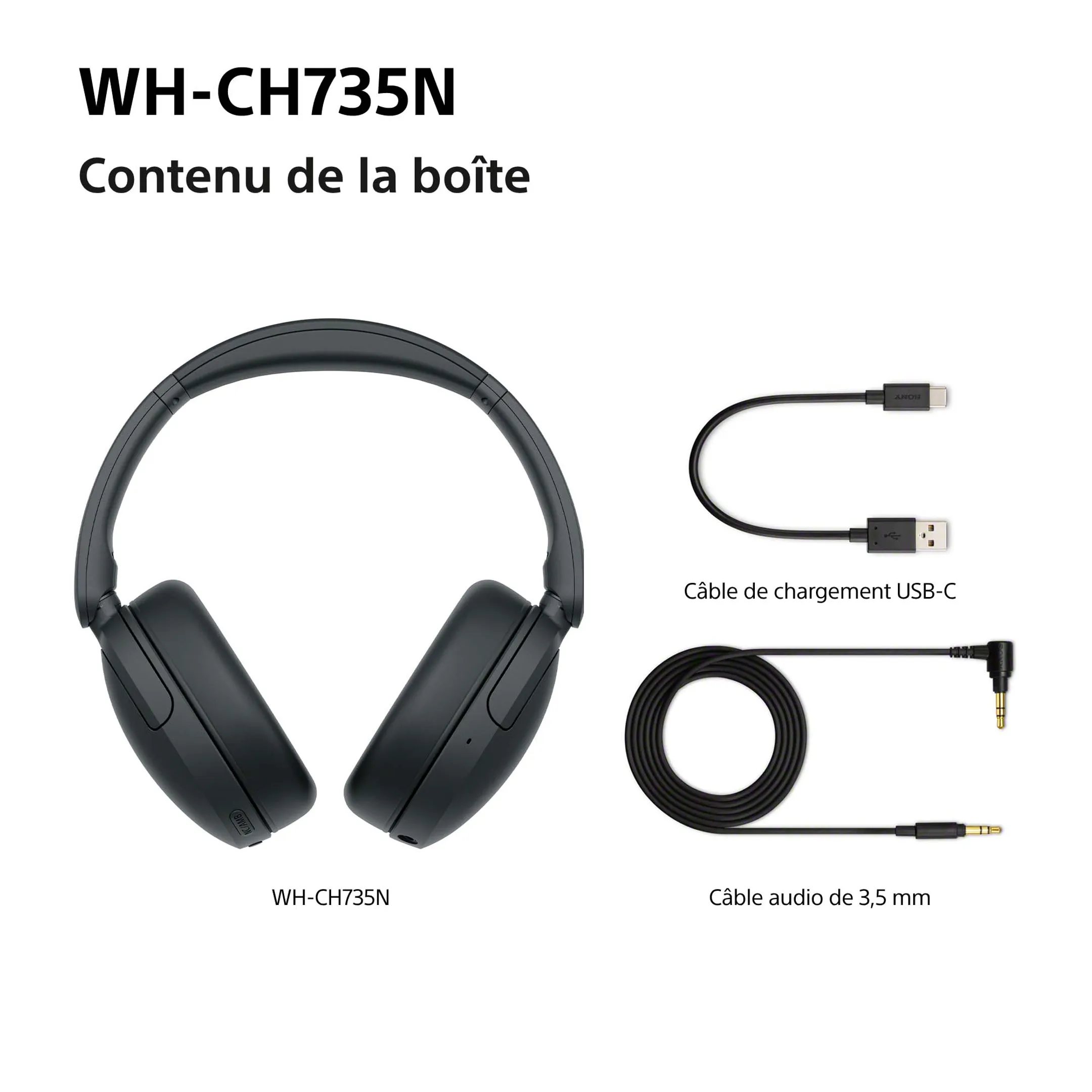 Casque WH-CH735N - Noir