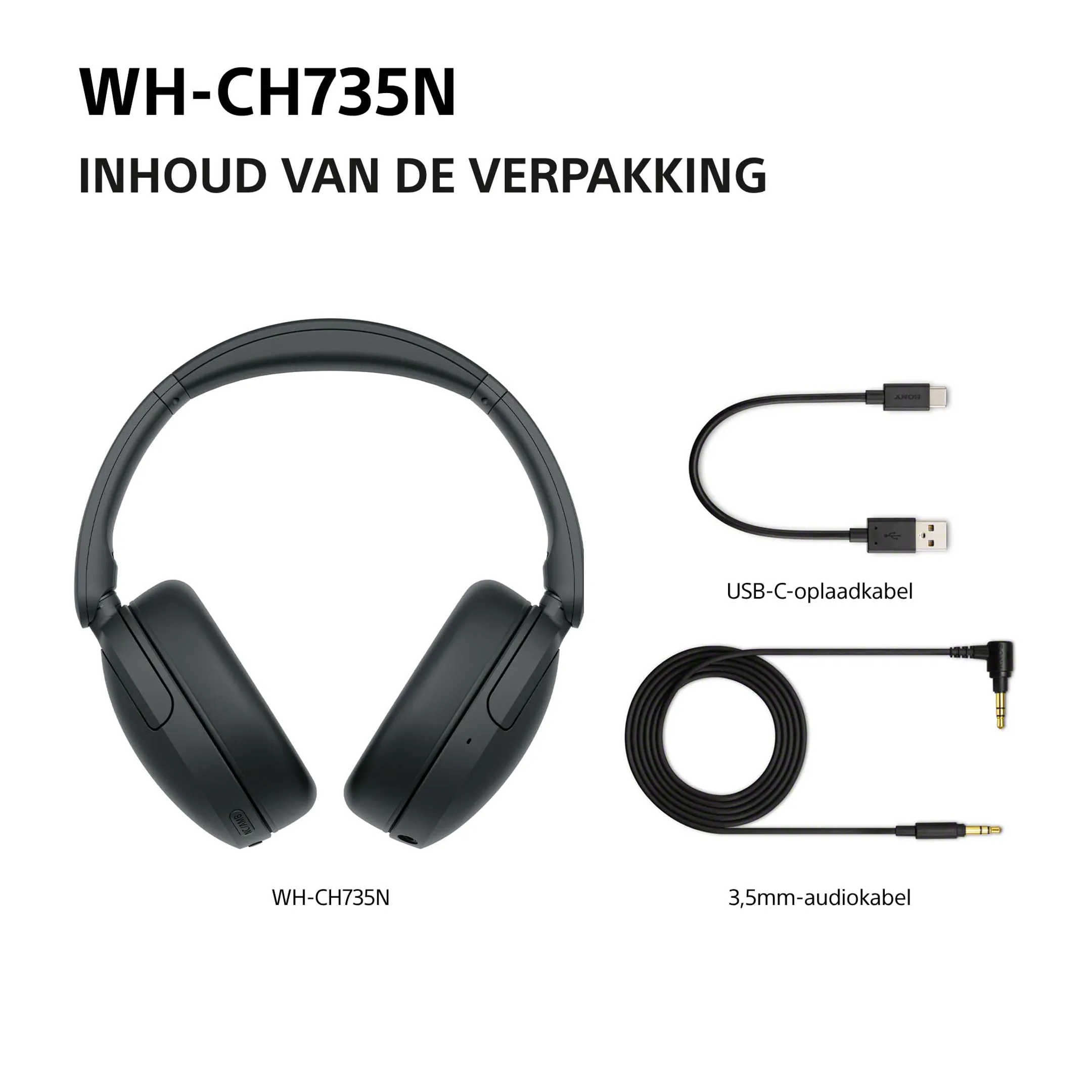 Koptelefoon WH-CH735N - Zwart
