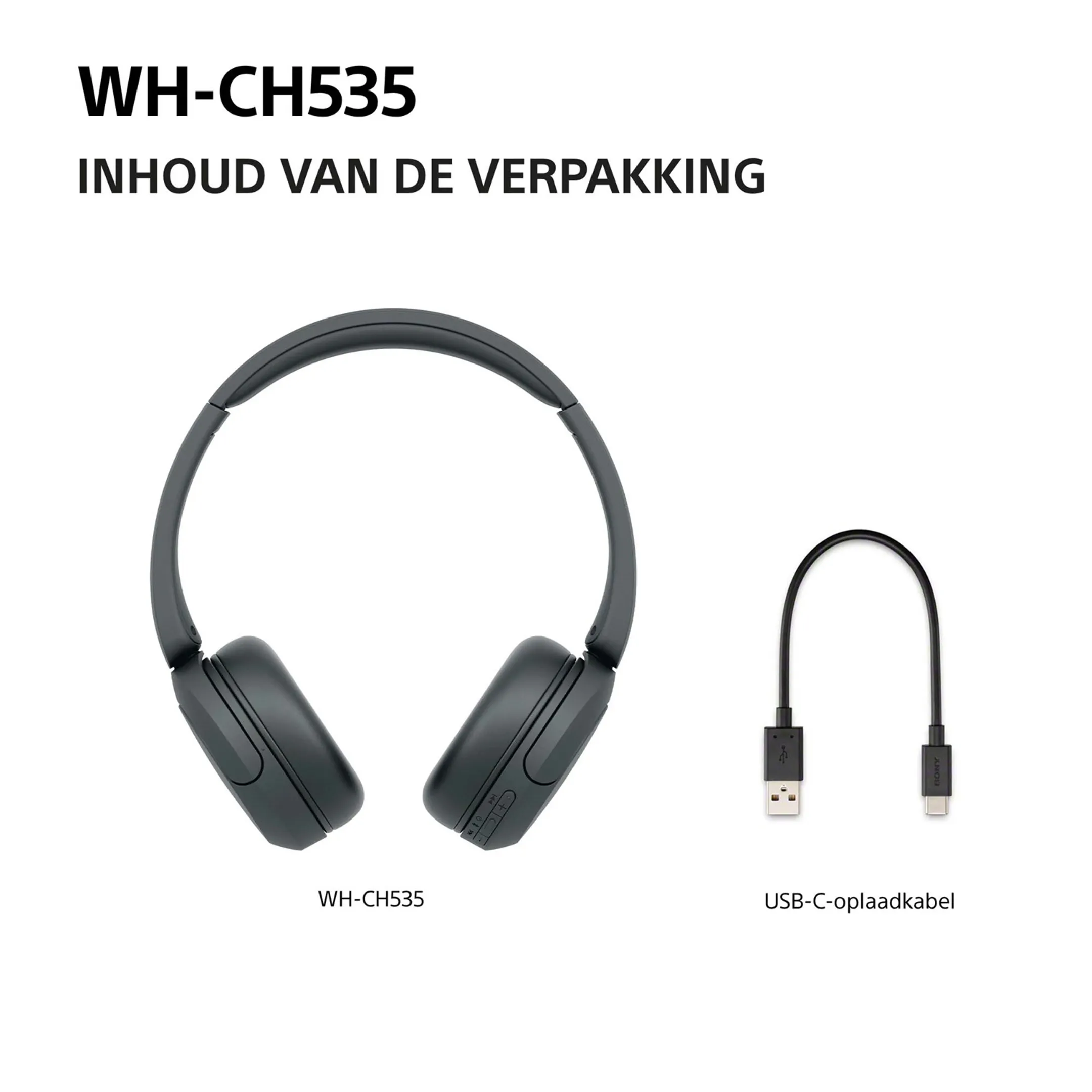 Koptelefoon WH-CH535 - Zwart