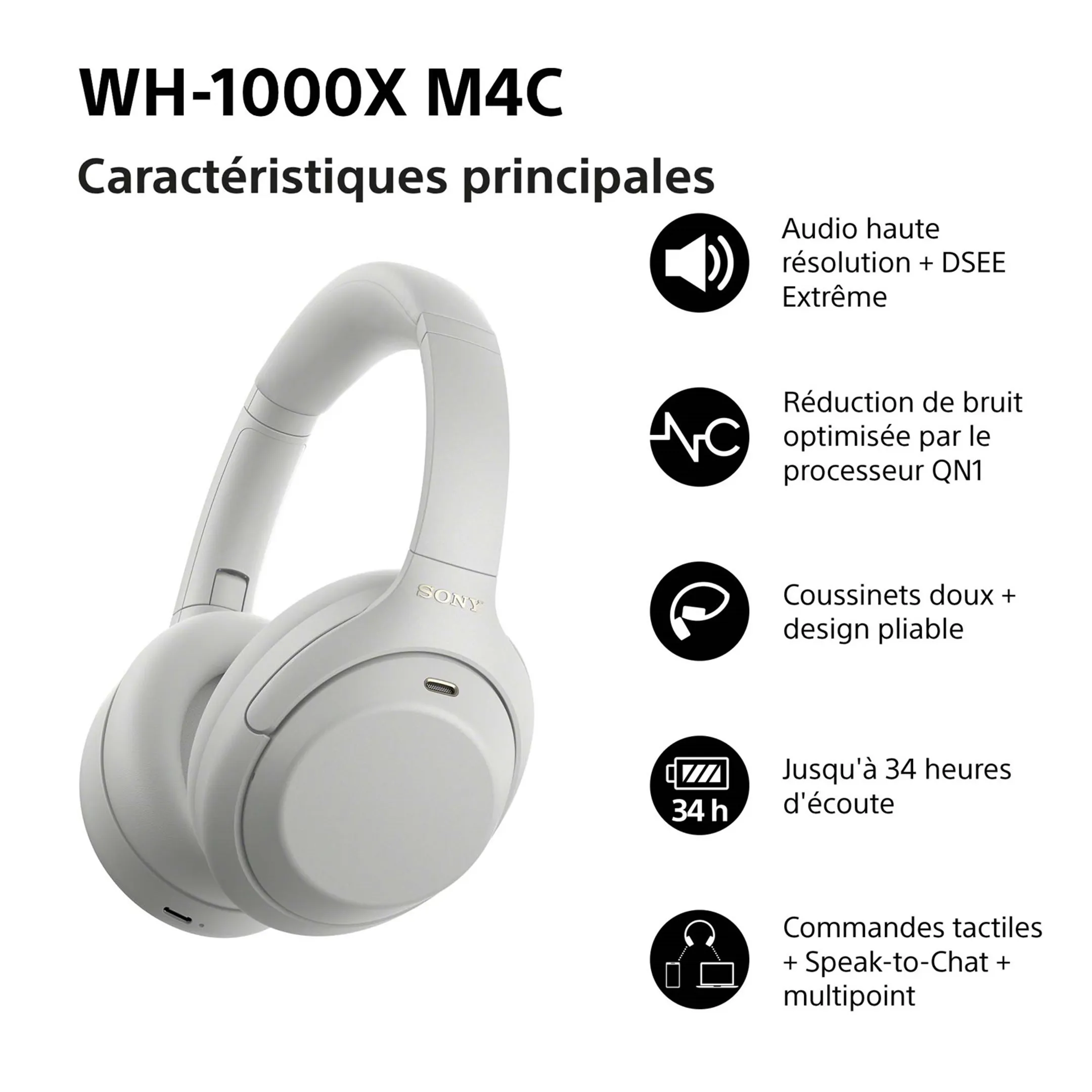 Casque WH-1000XM4C - Silver