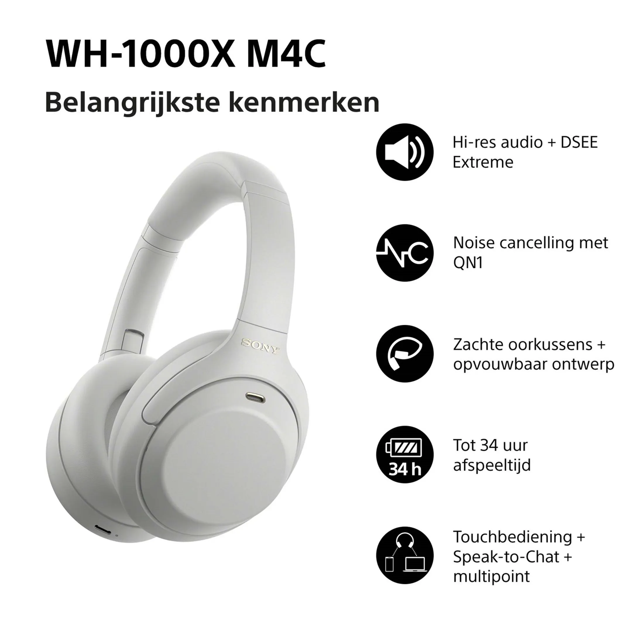 Koptelefoon WH-1000XM4C - Silver