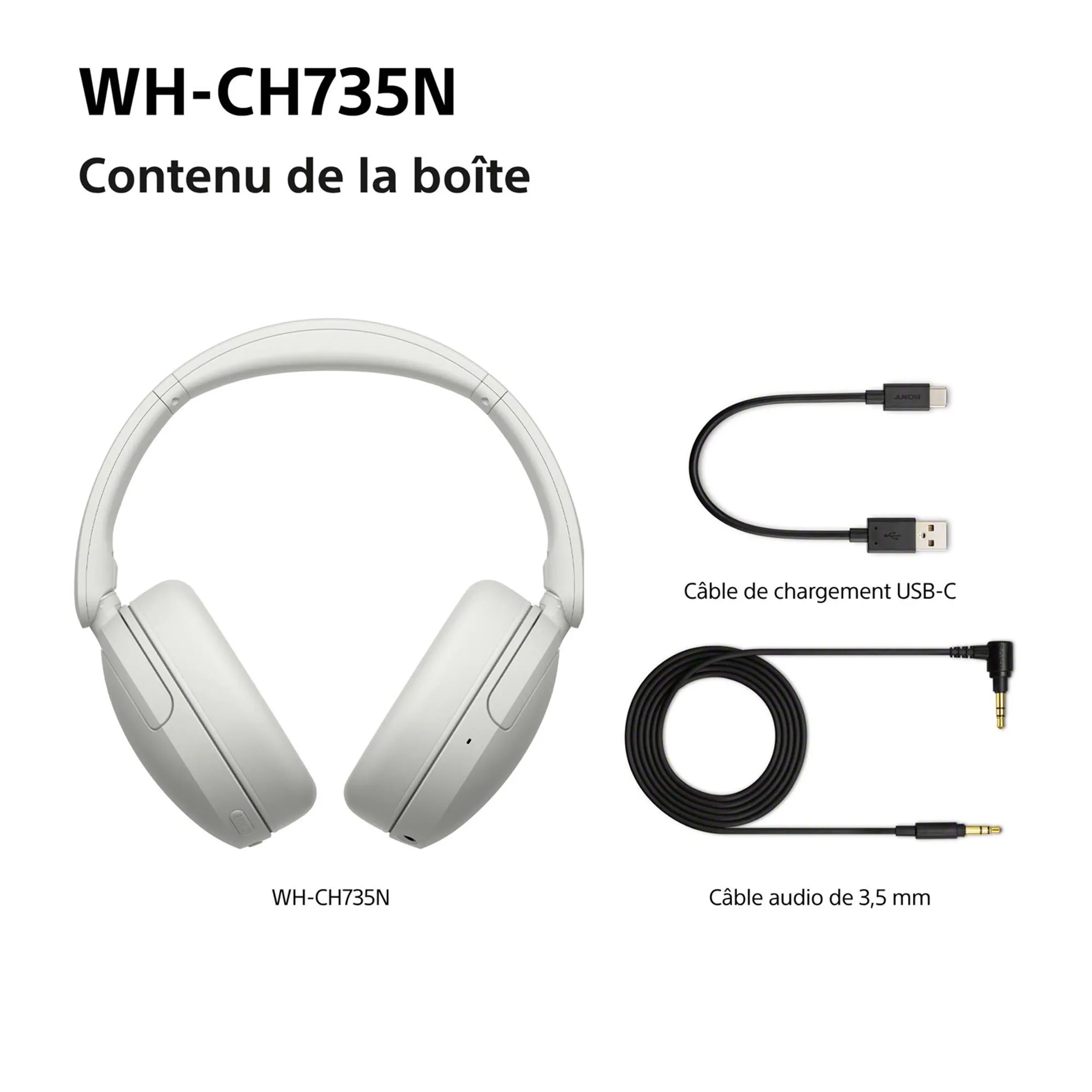Casque WH-CH735N - Blanc