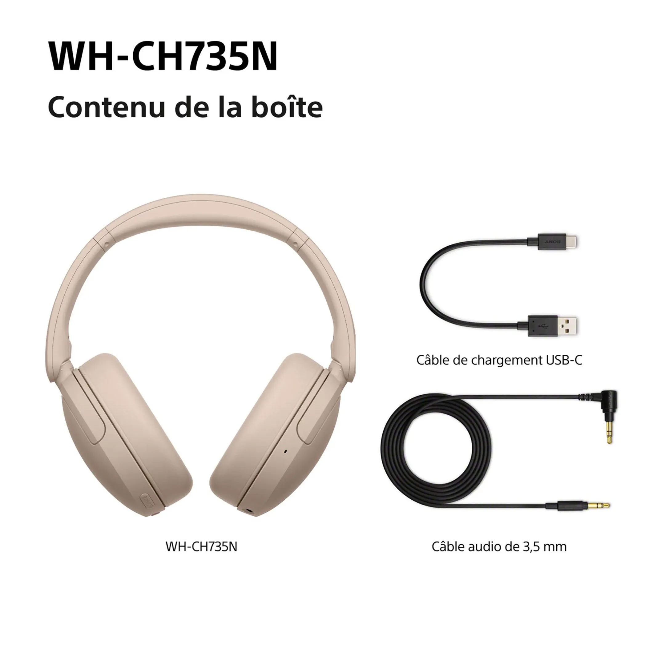Casque WH-CH735N - Beige