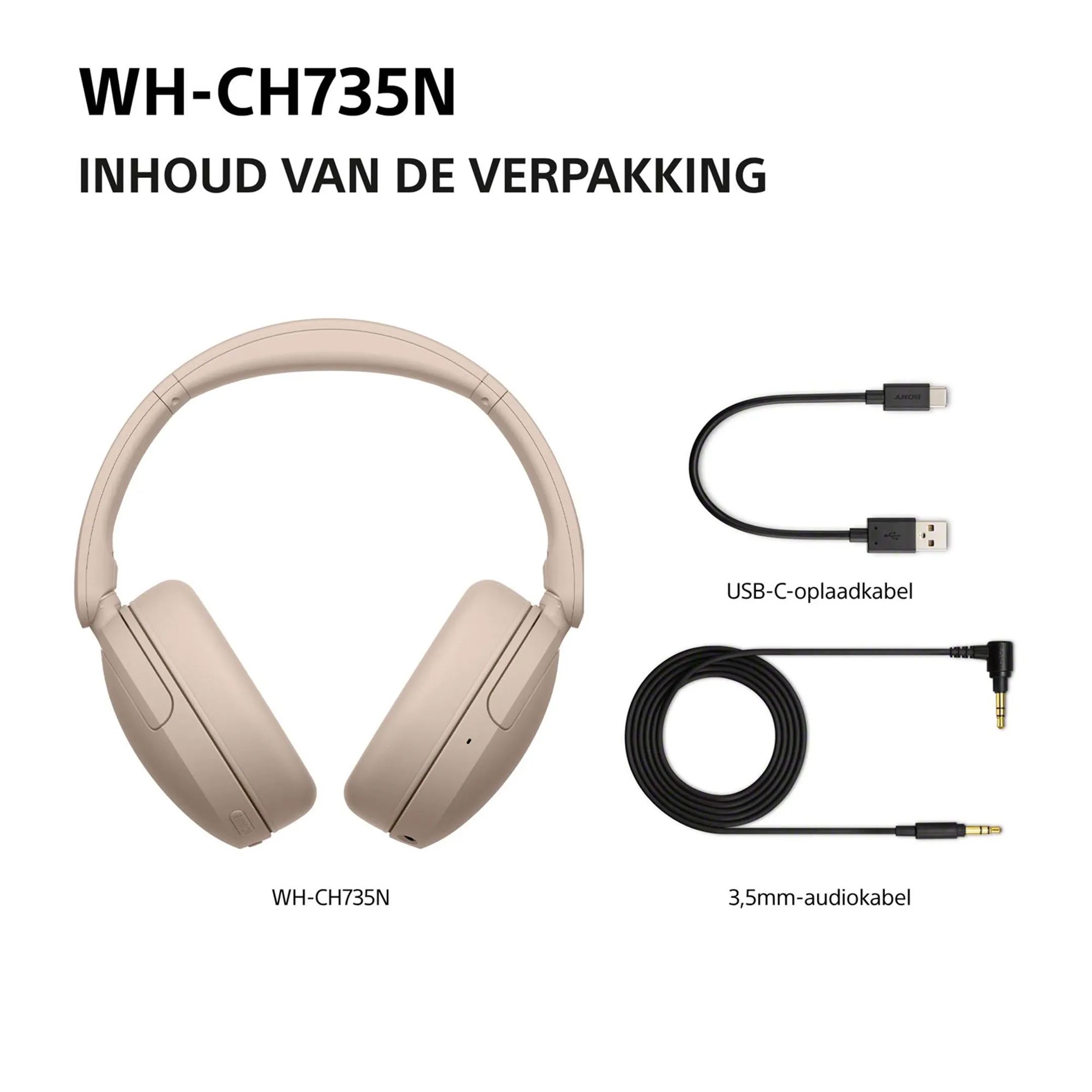 Koptelefoon WH-CH735N - Beige