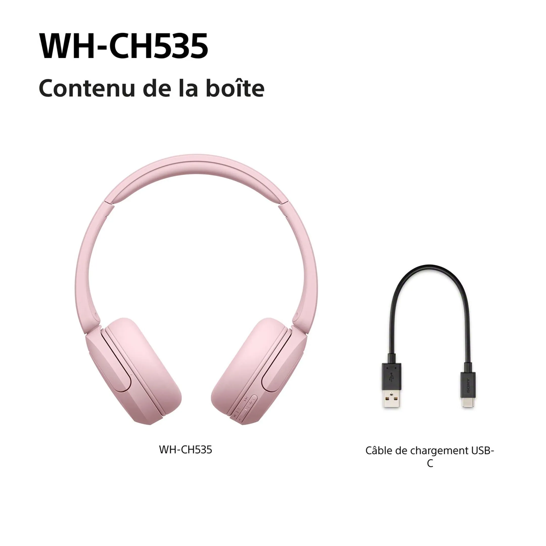 Casque WH-CH535 - Rose 