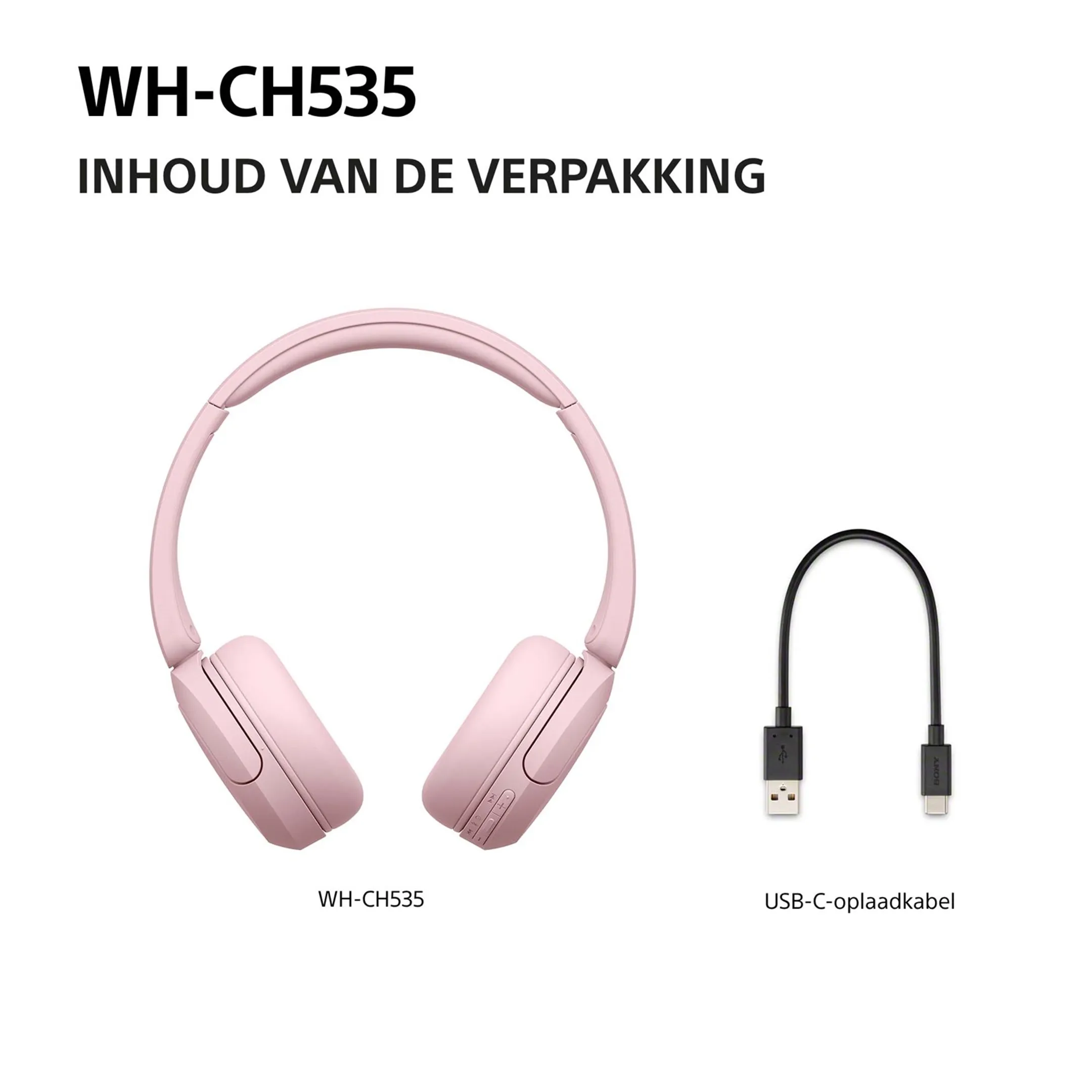 Koptelefoon WH-CH535 - Roze 