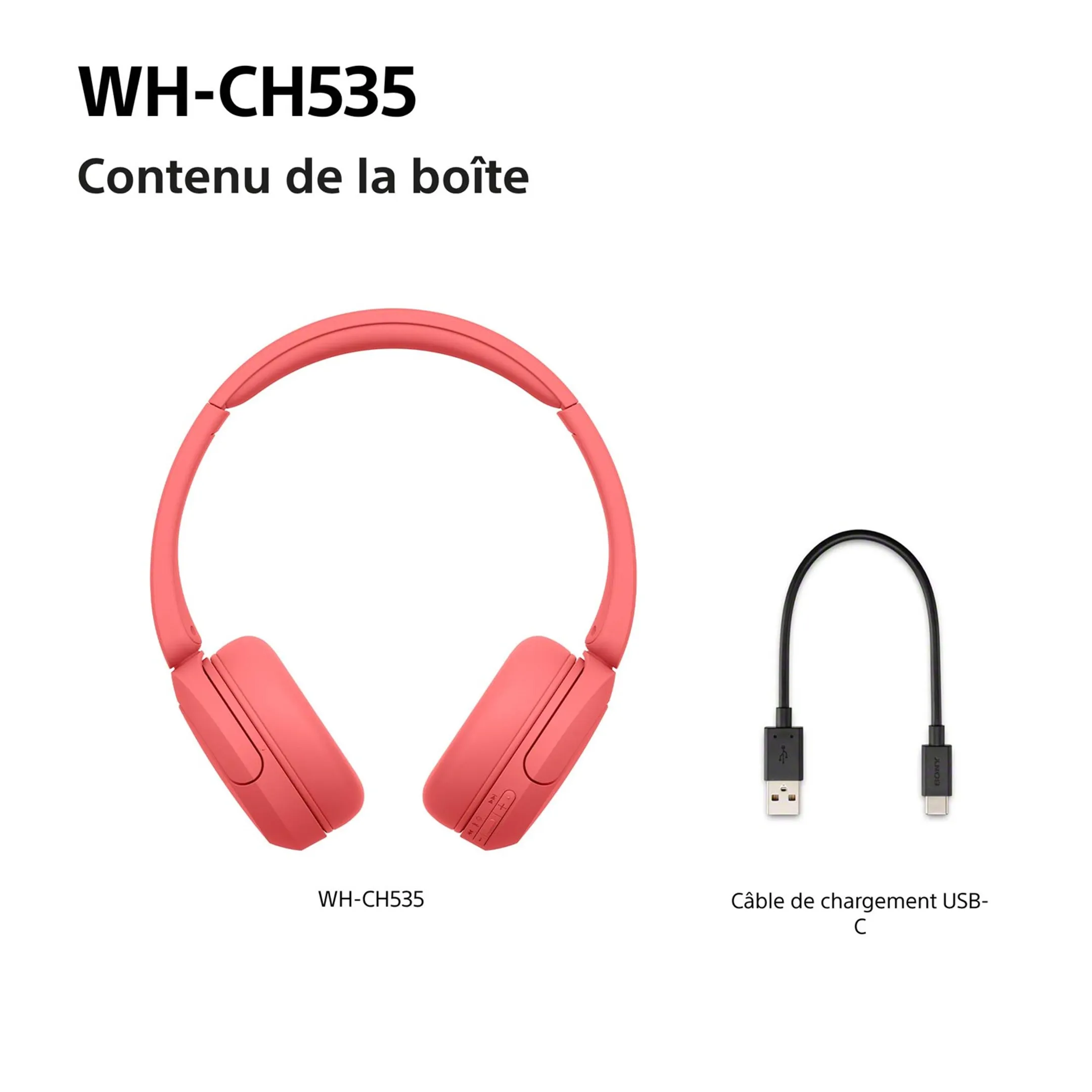 Casque WH-CH535 - Rouge