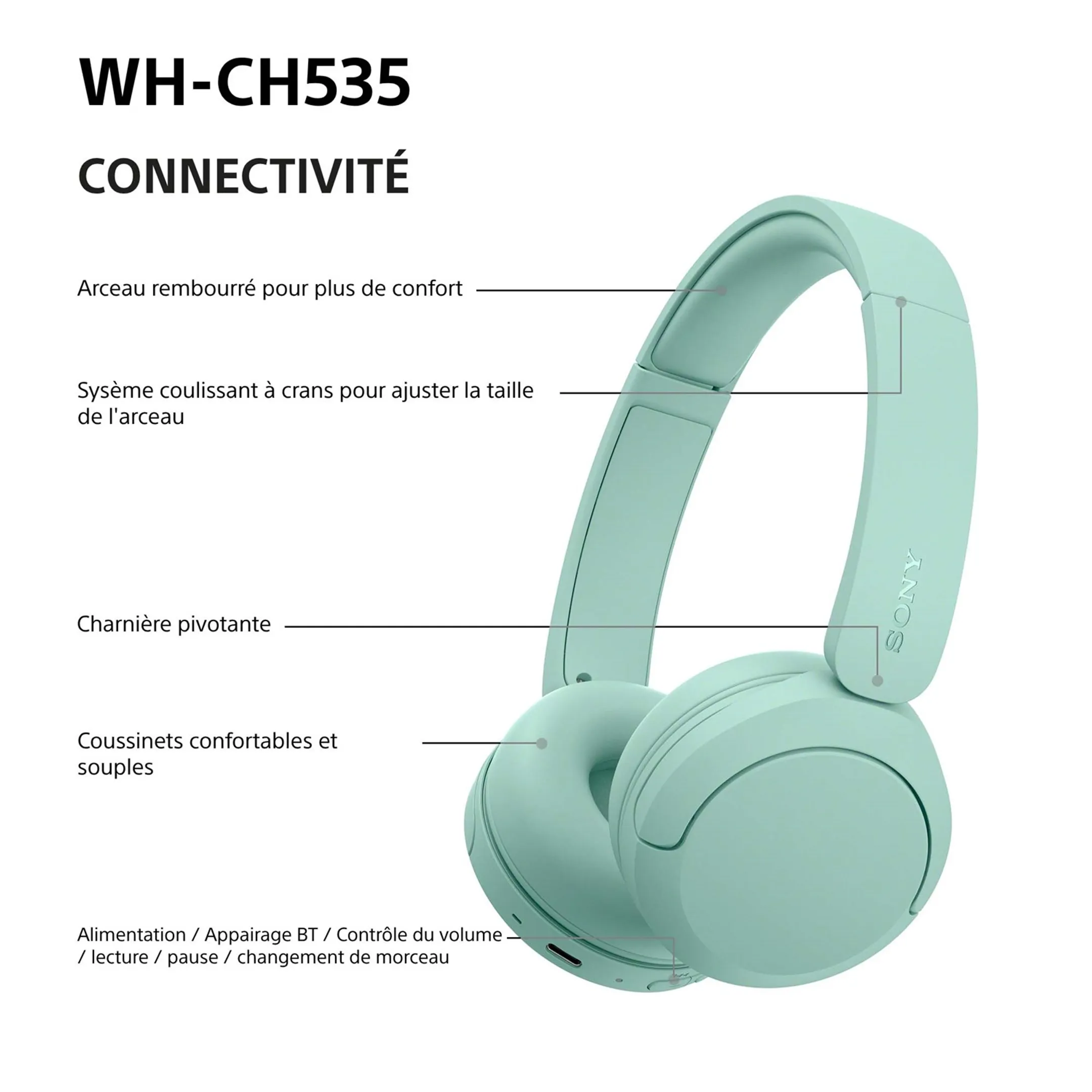 Casque WH-CH535 - Mint