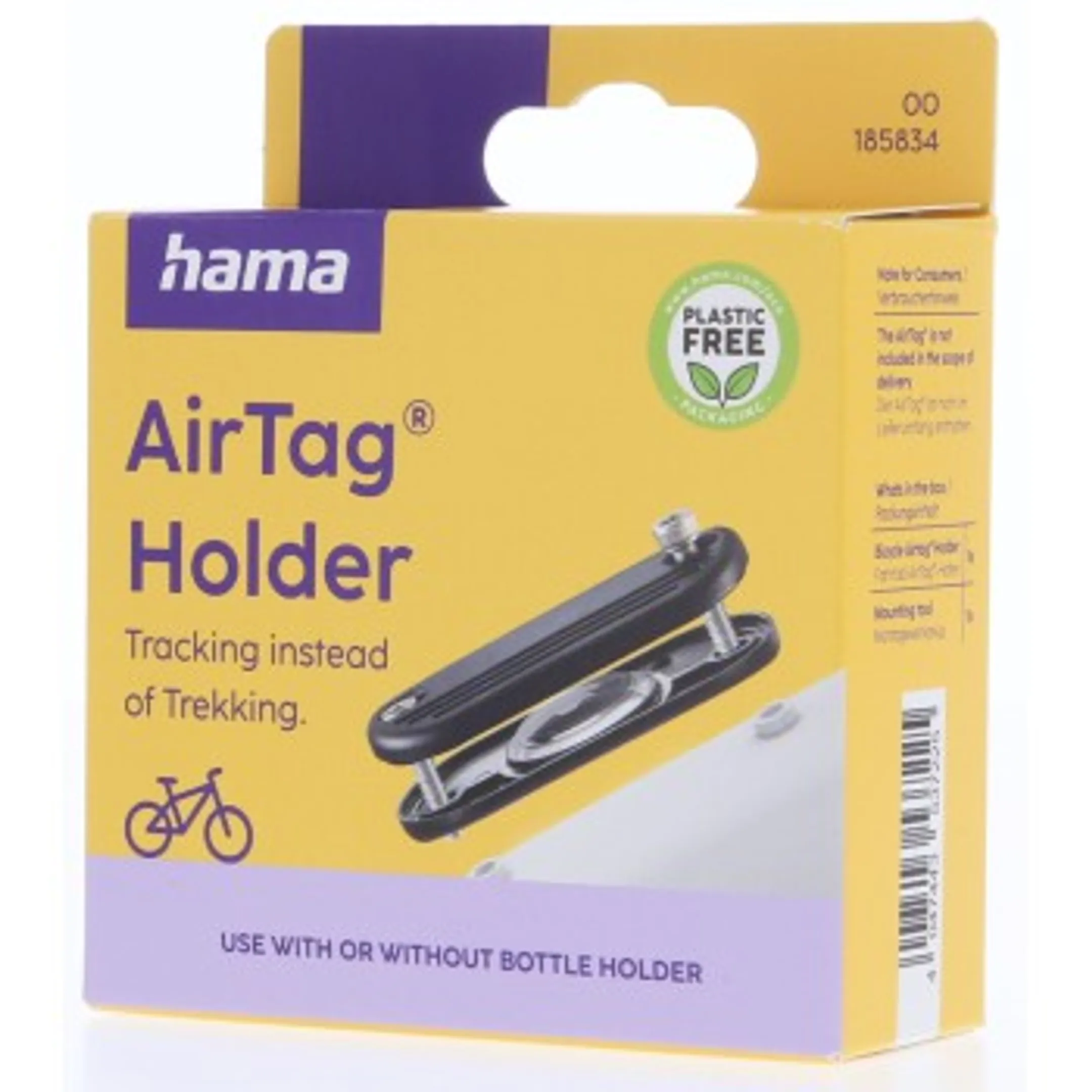 Support pour vélo AirTag - Ultra-plat - Noir