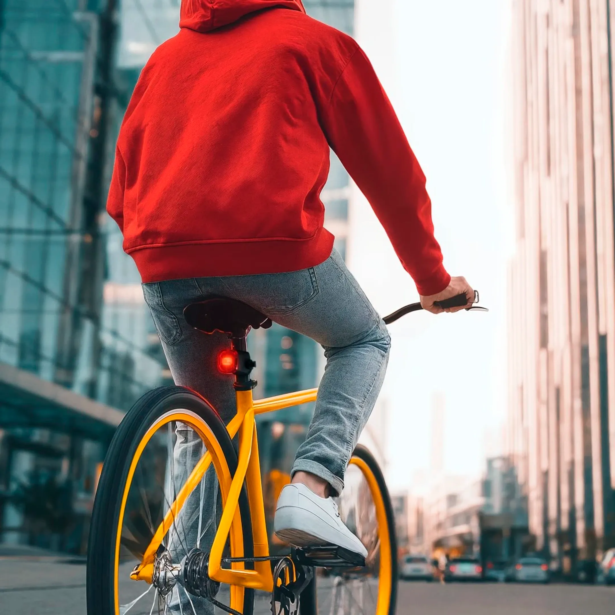 Kit d'éclairage pour vélo - Feux avant et arrière, LED, batterie, piles