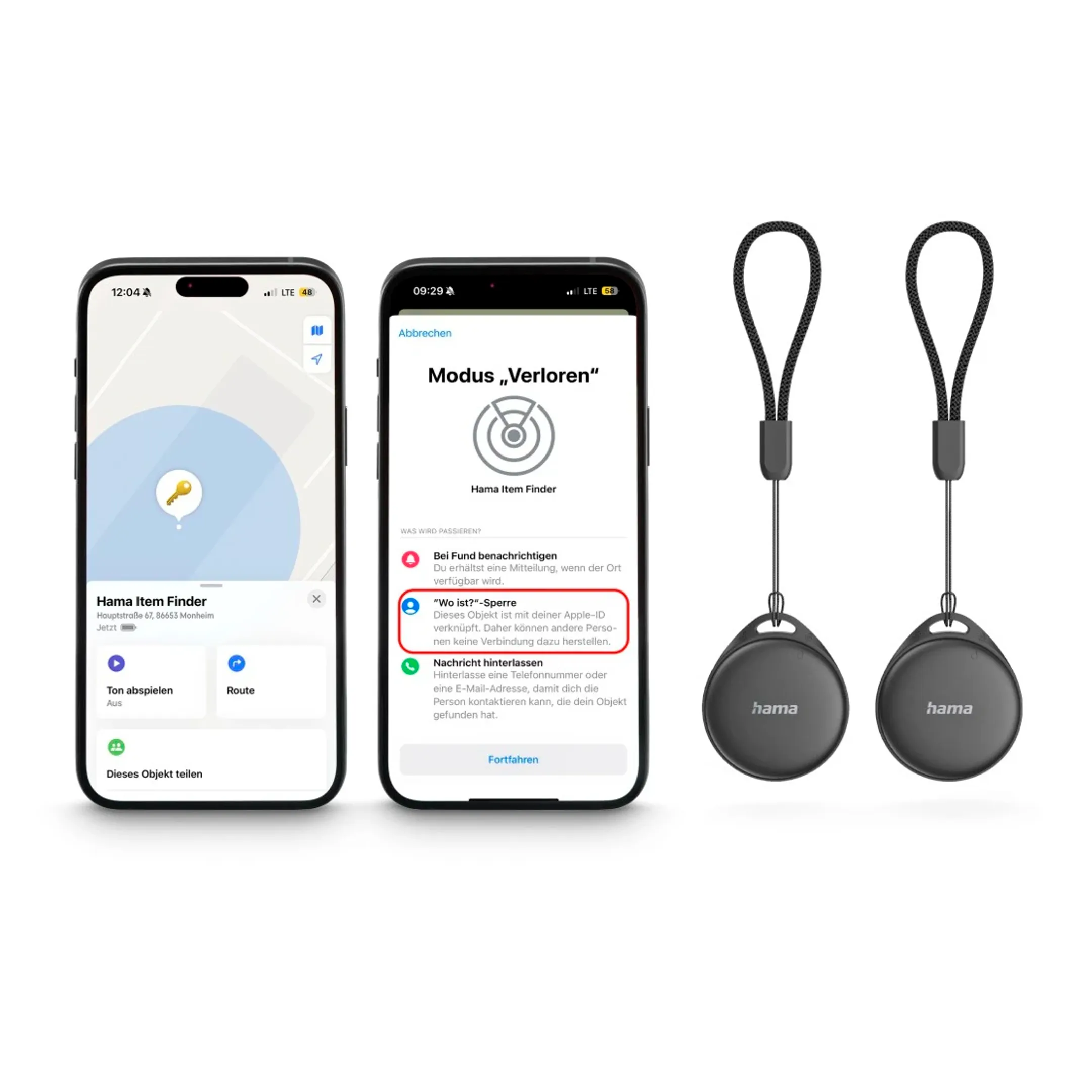 Localisateur de clés pour Android et Apple - Bluetooth® - lot de 2