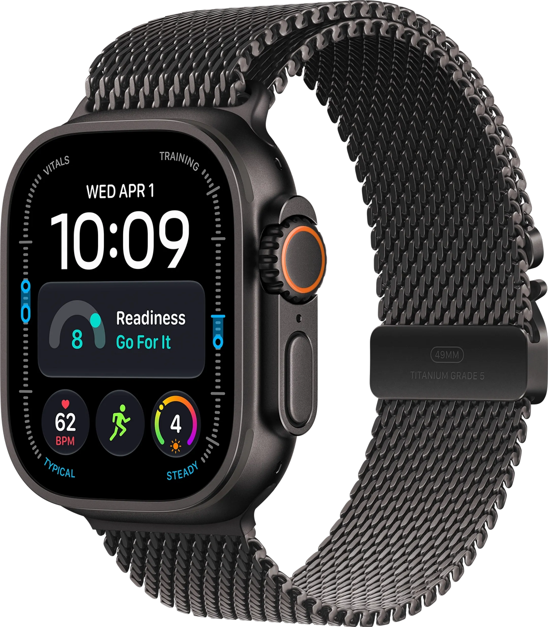 Watch Ultra 4 GPS + Cellular - 49mm Black Titanium - Milanese Loop L