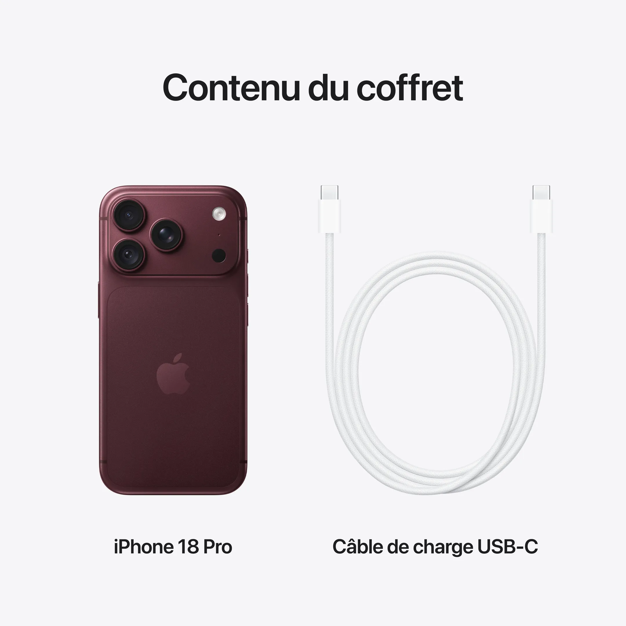 iPhone 18 Pro 256Go - Burgundy