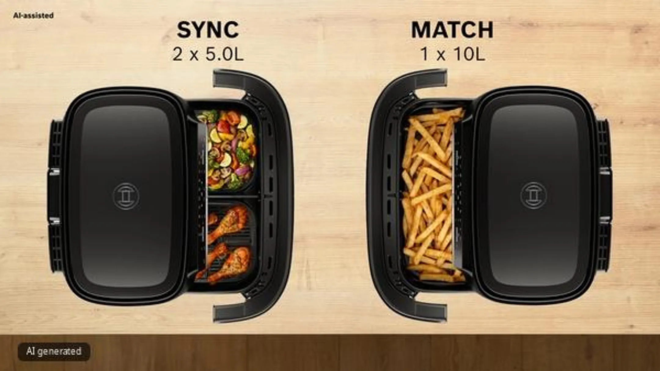 Airfryer serie 4 Double Flex Drawer MAFD490B7