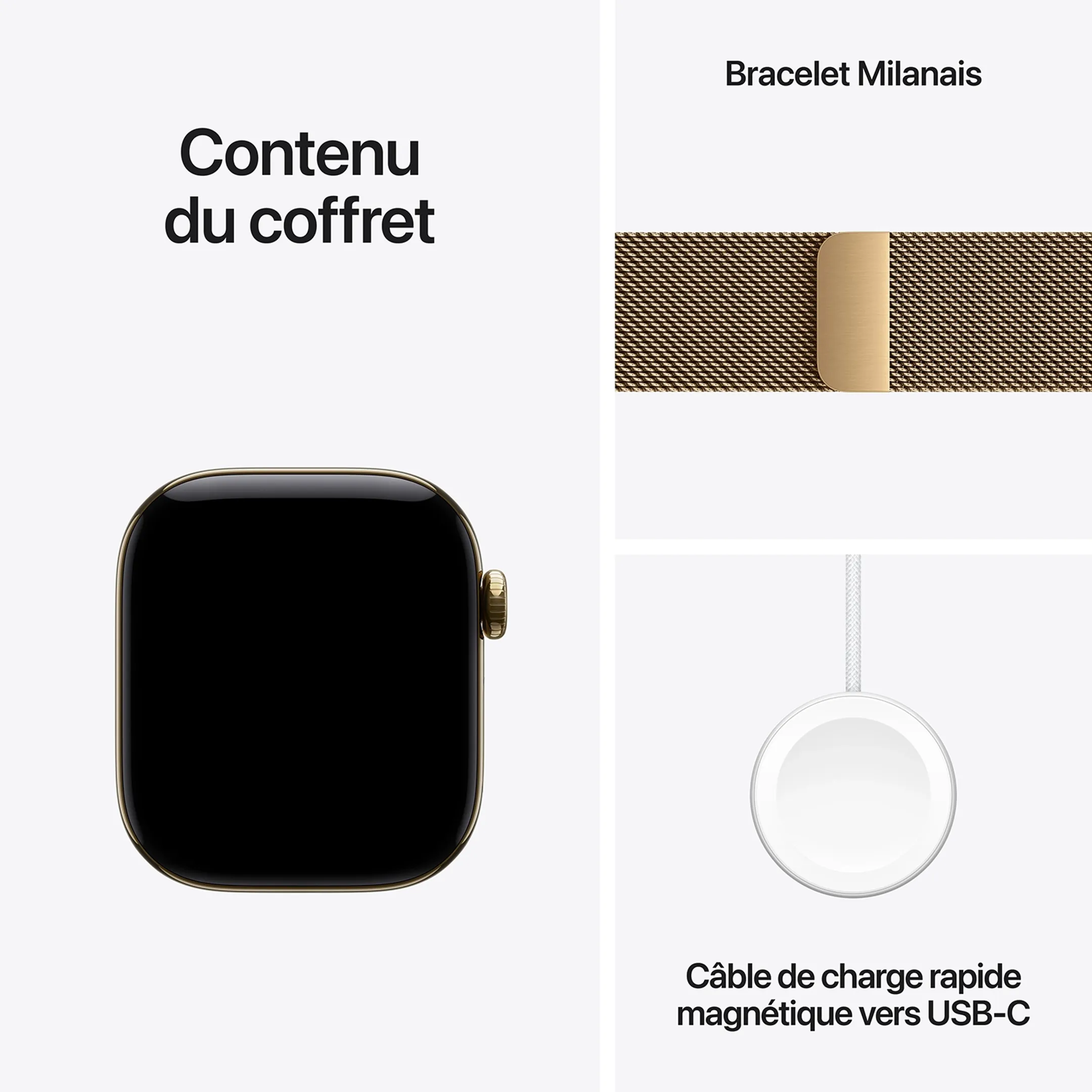 Watch Series 12 GPS + Cellular - 42mm Radiant Gold Titanium - Milanese Loop