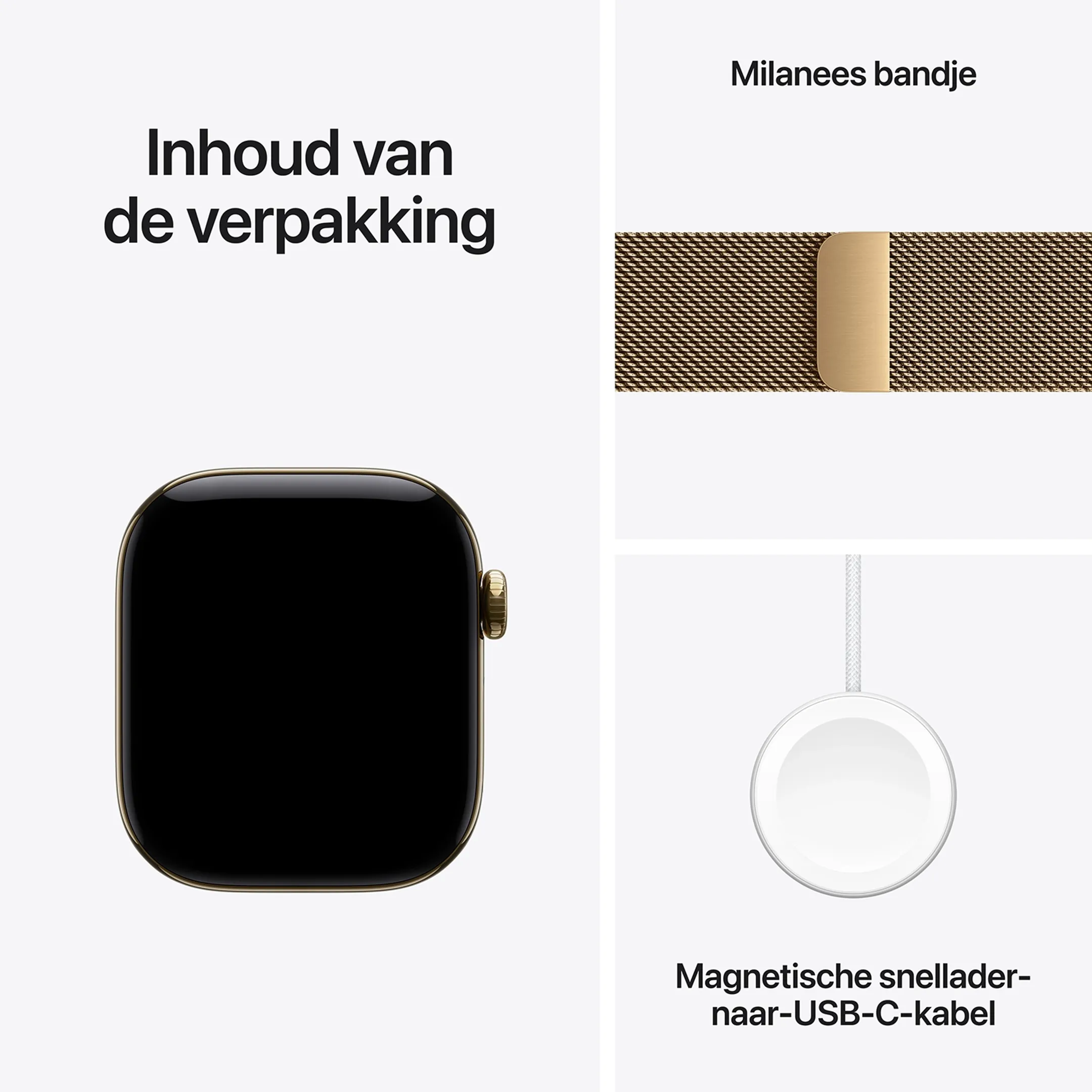 Watch Series 12 GPS + Cellular - 42mm Radiant Gold Titanium - Milanese Loop