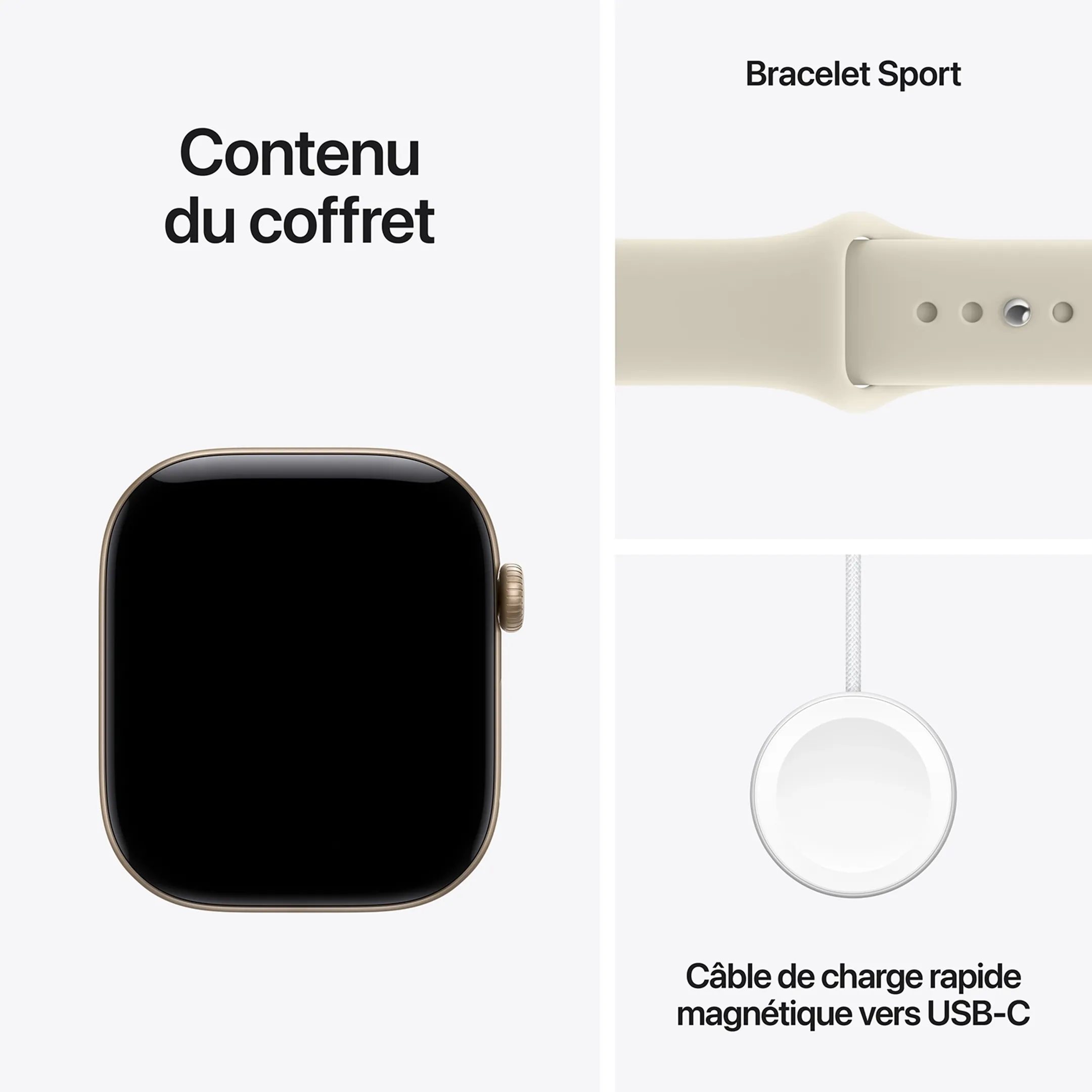 Watch Series 12 GPS - 46mm Light Gold Aluminum - Sport Band M/L