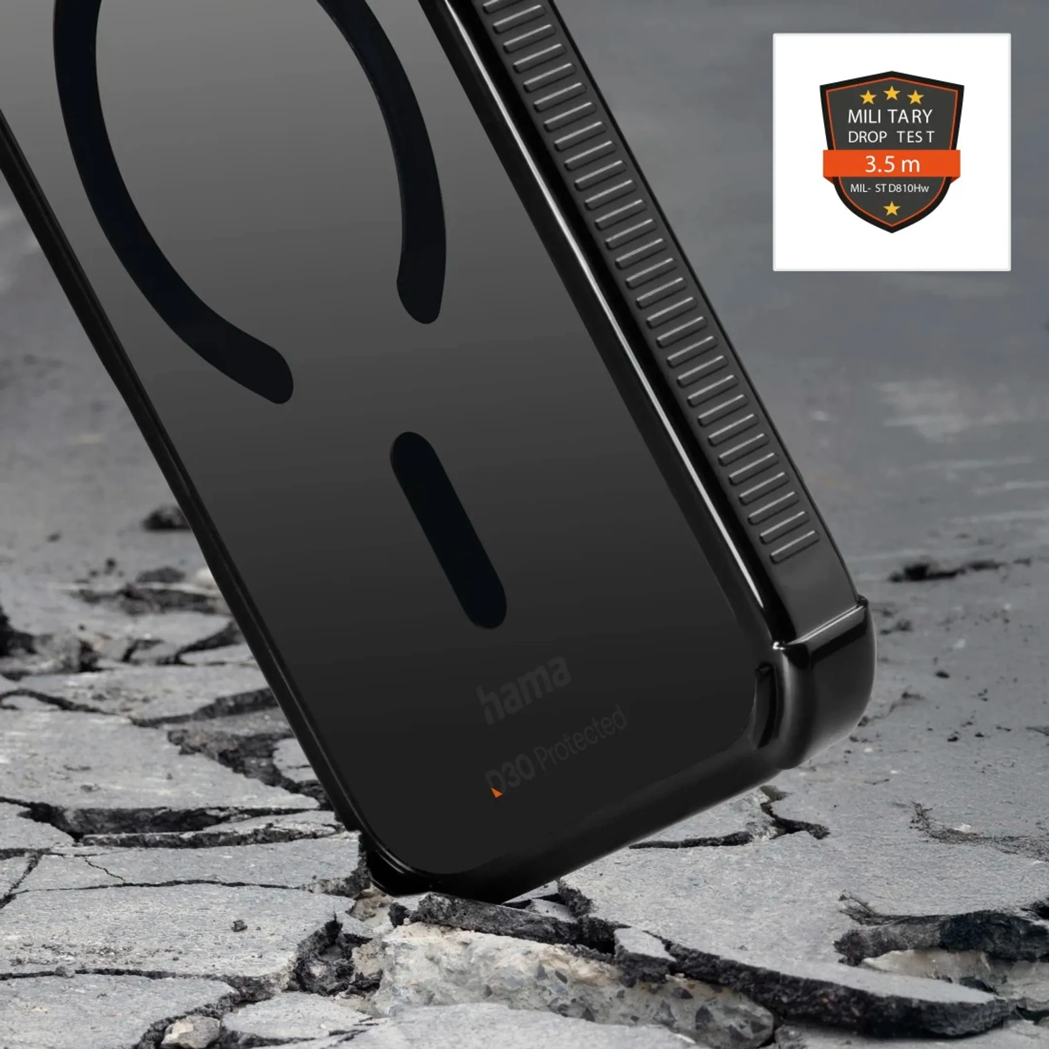 Coque de téléphone « Extreme Protect » pour iPhone 17 Pro/18 Pro, magnétique - Noir