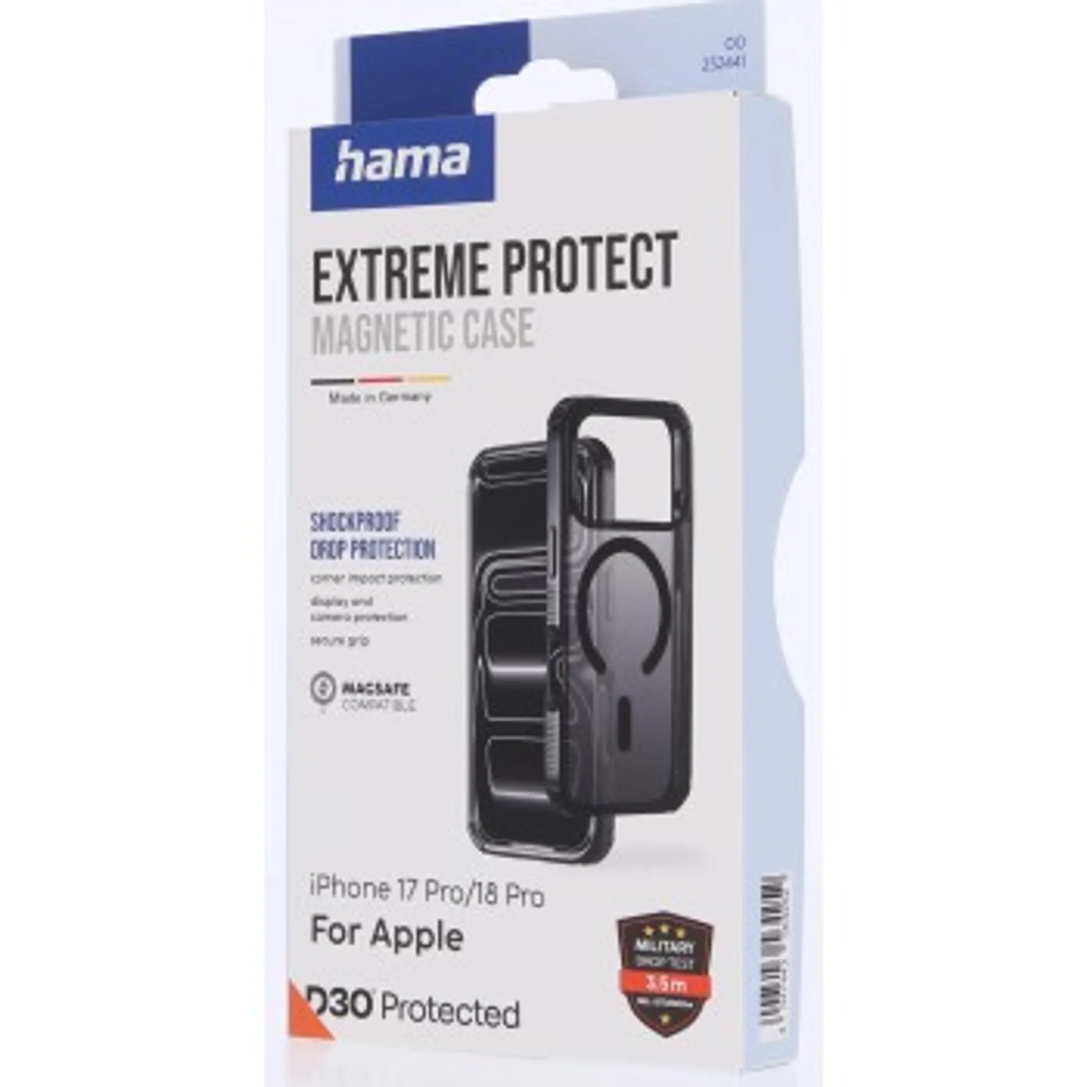 Coque de téléphone « Extreme Protect » pour iPhone 17 Pro/18 Pro, magnétique - Noir