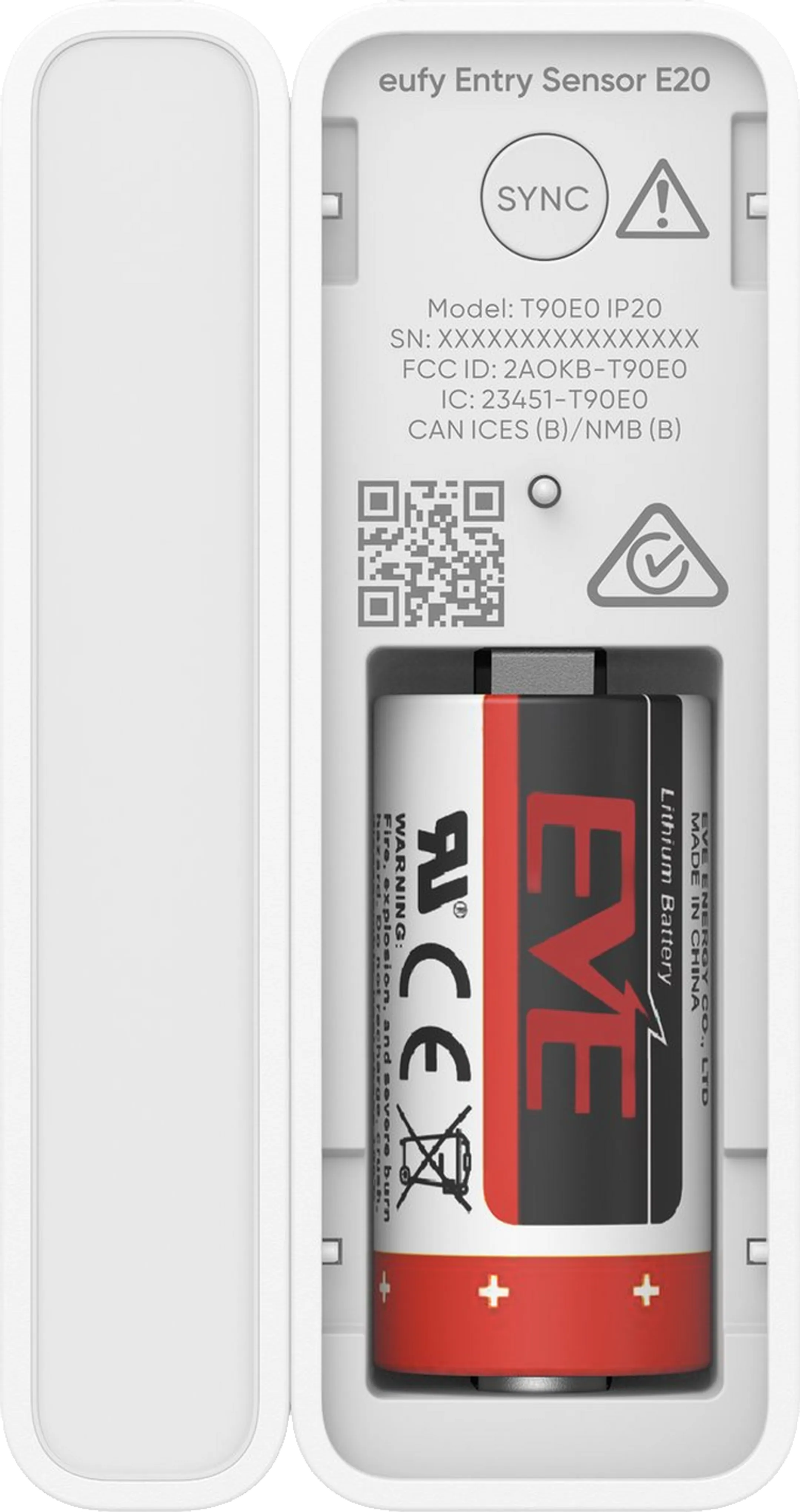 Entry Sensor E20 – sans fil – blanc