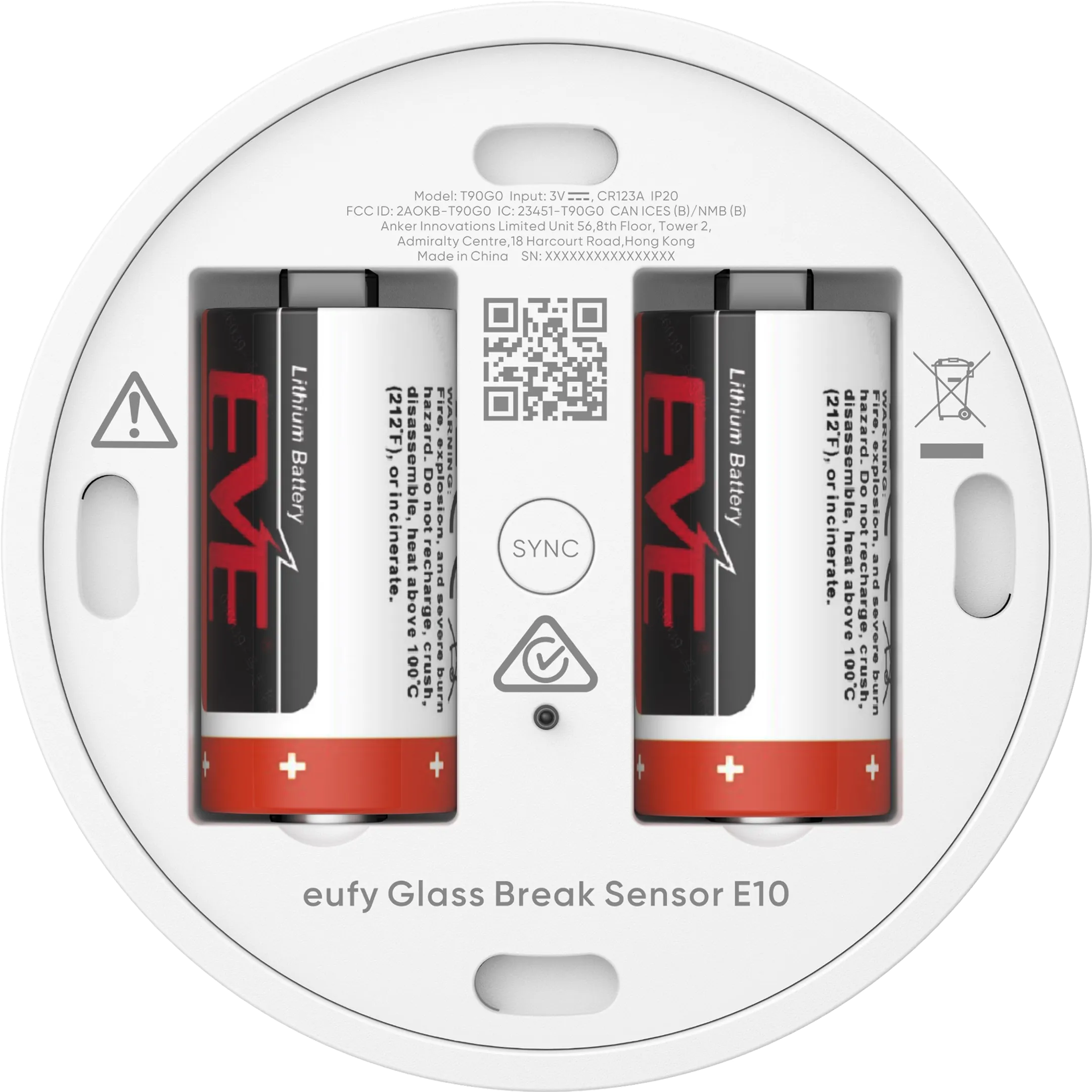Glass Break Sensor E10 - Blanc
