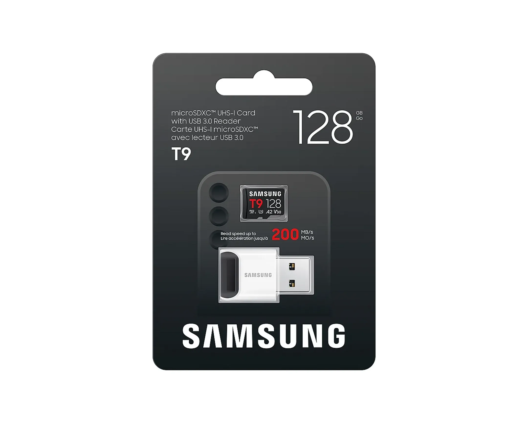 Carte mémoire T9 microSDHC™ 128 Go + lecteur de carte