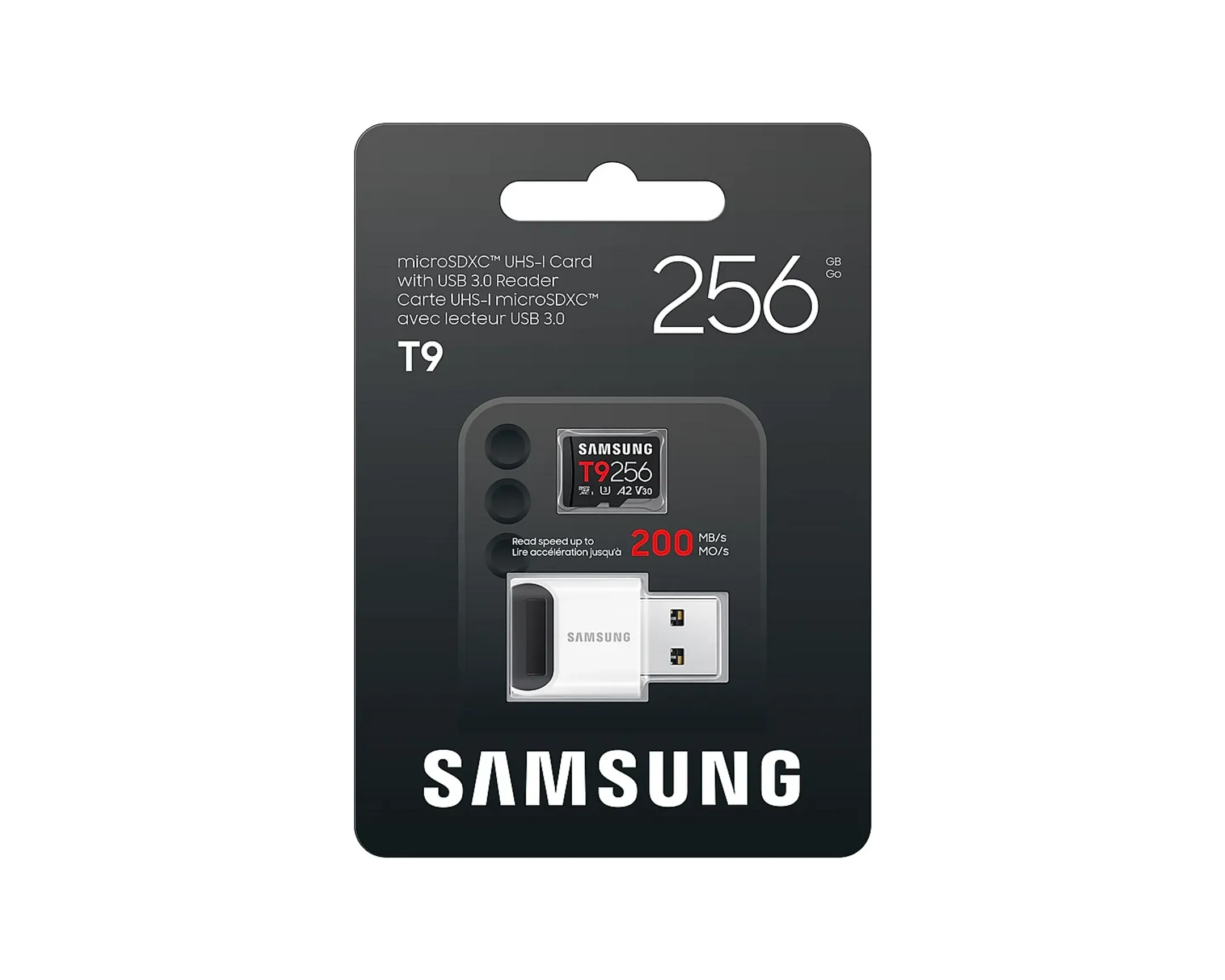T9 microSDHC™ 256GB Geheugenkaart + Card reader