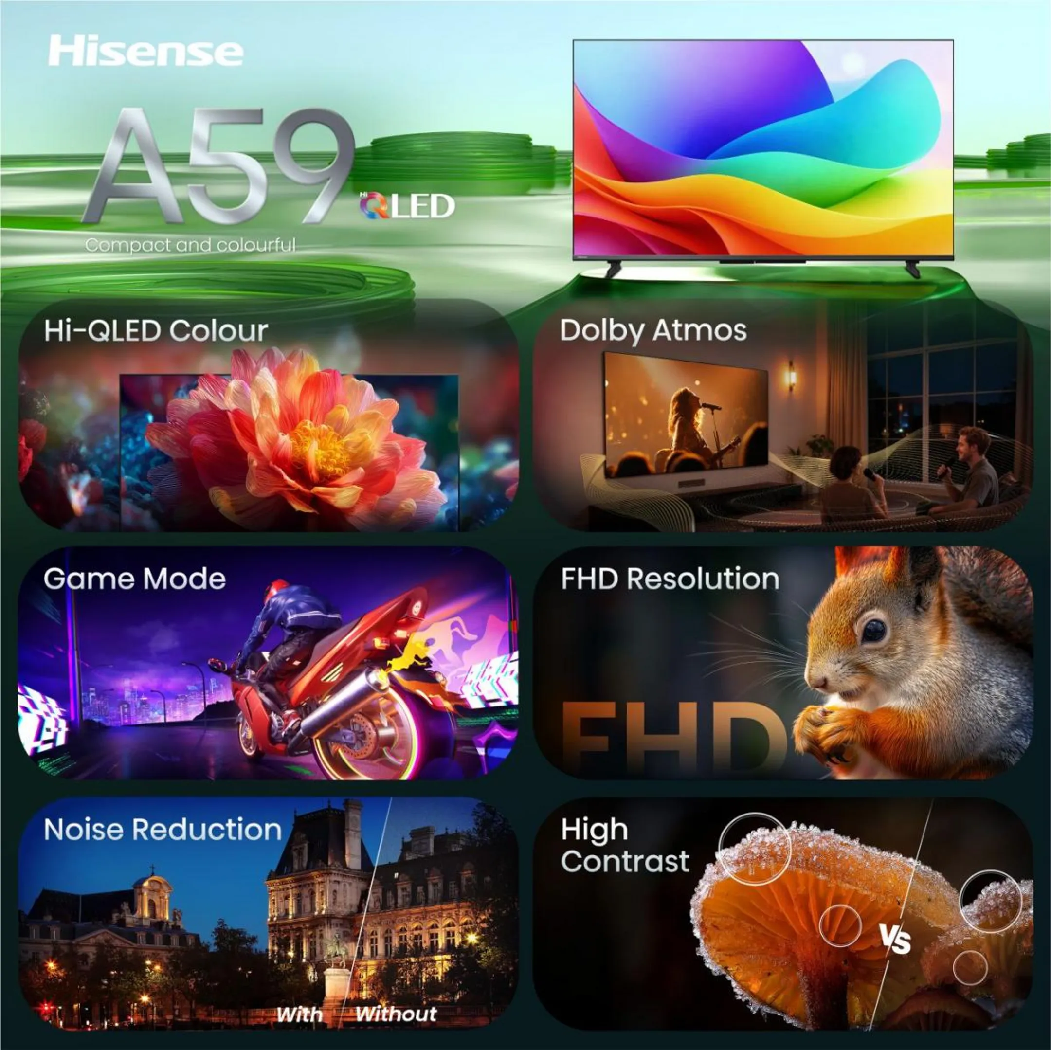 HI-QLED Smart TV 50A59S (2026) - 50 inch
