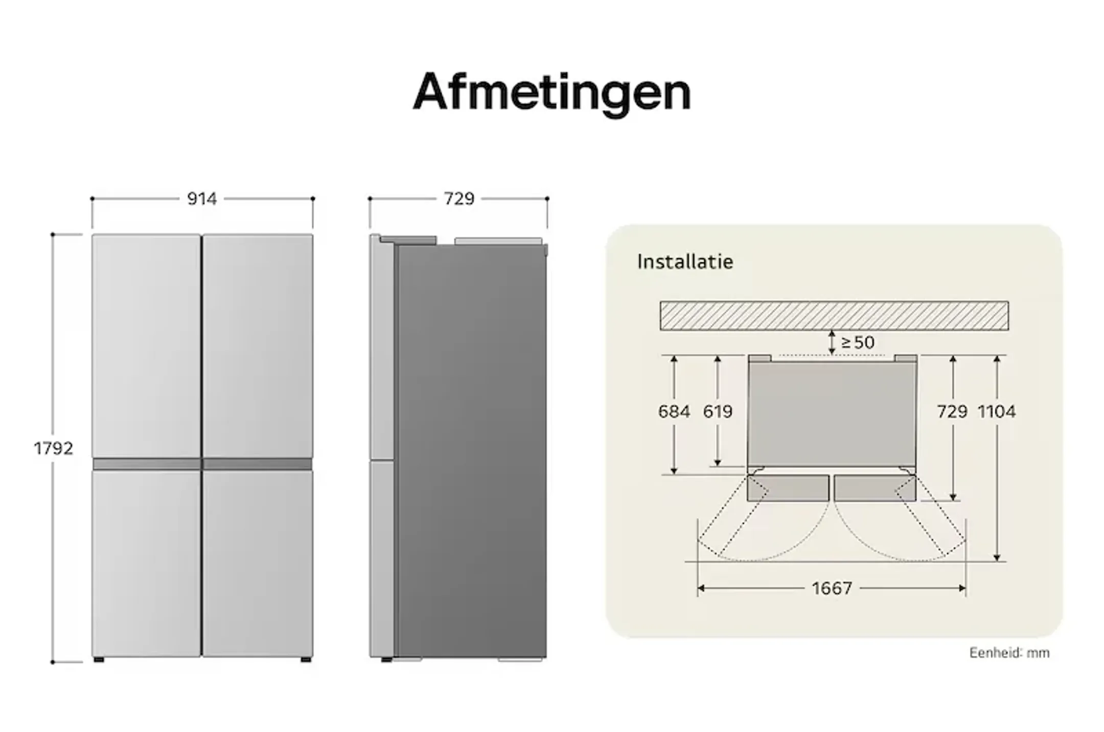Amerikaanse koelkast GMG960EVEE