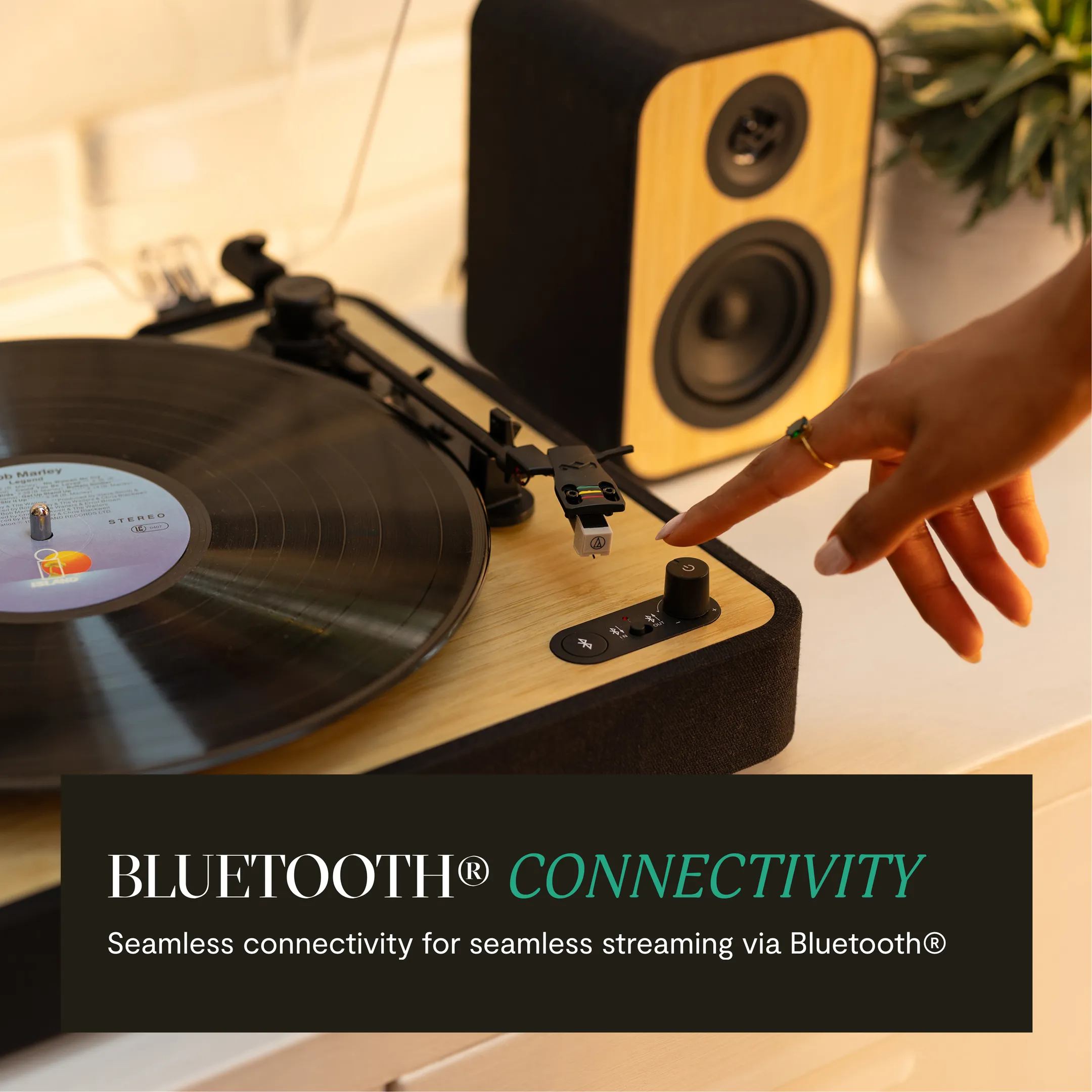 Revolution platenspeler en speakers - Zwart