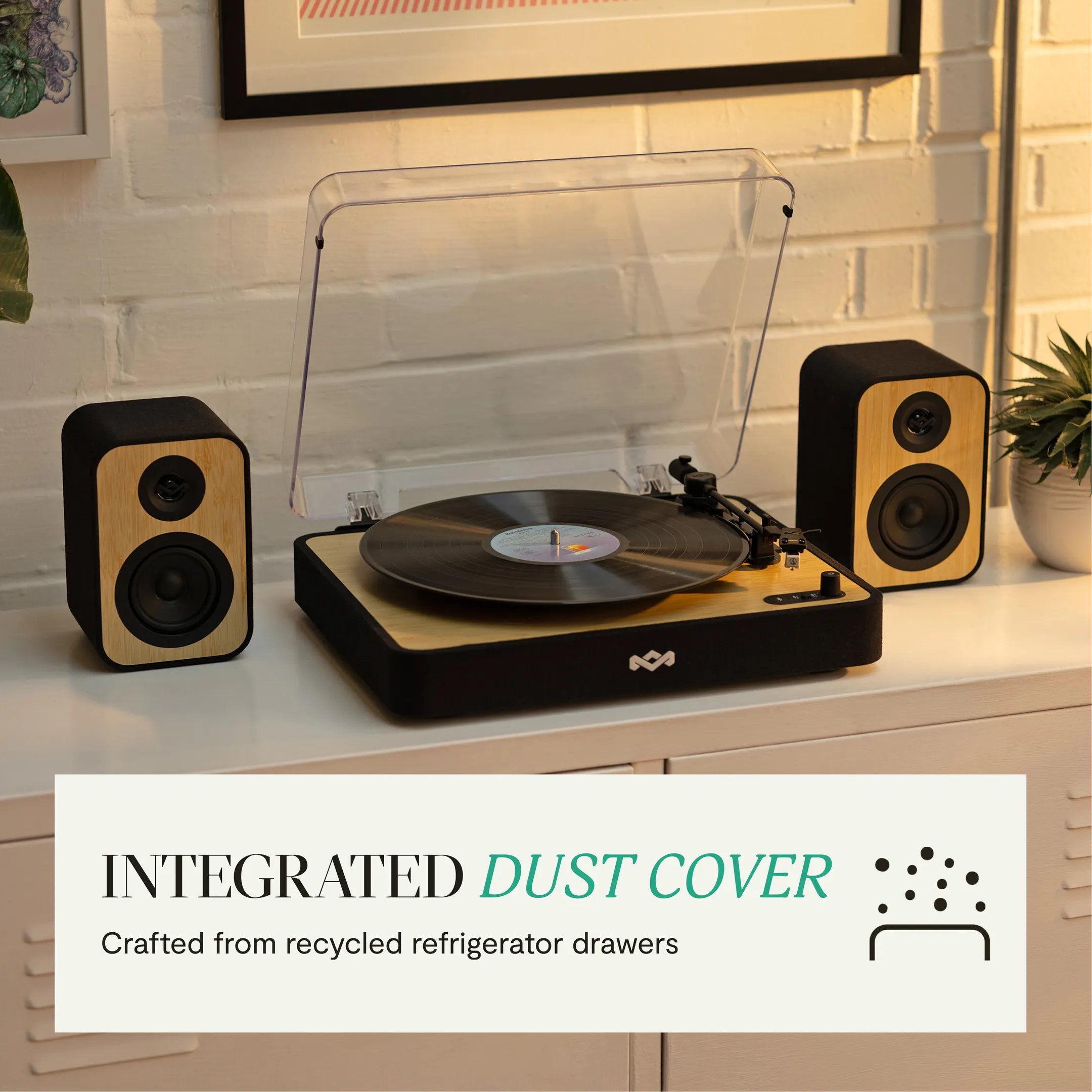 Revolution platenspeler en speakers - Zwart