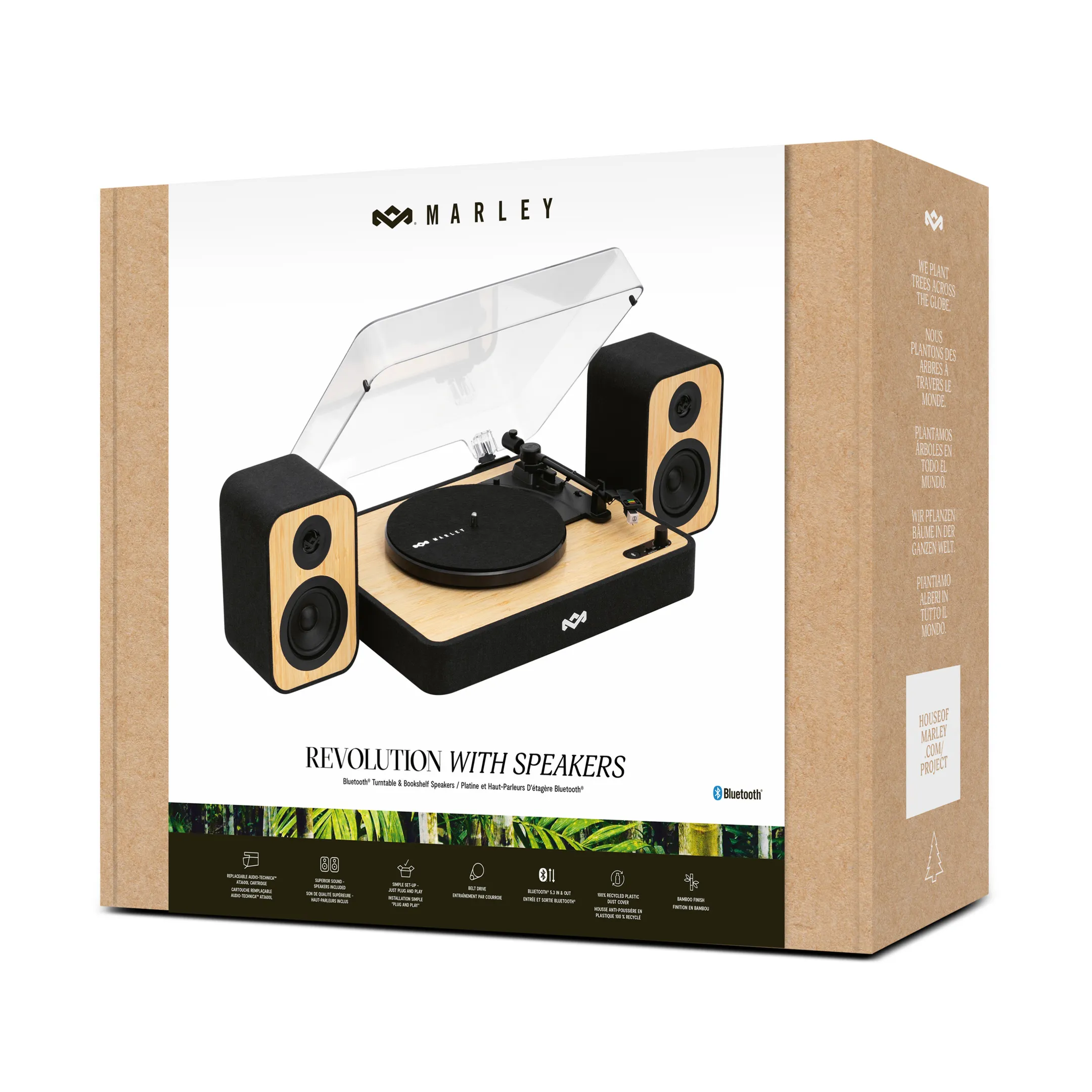 Revolution platenspeler en speakers - Zwart