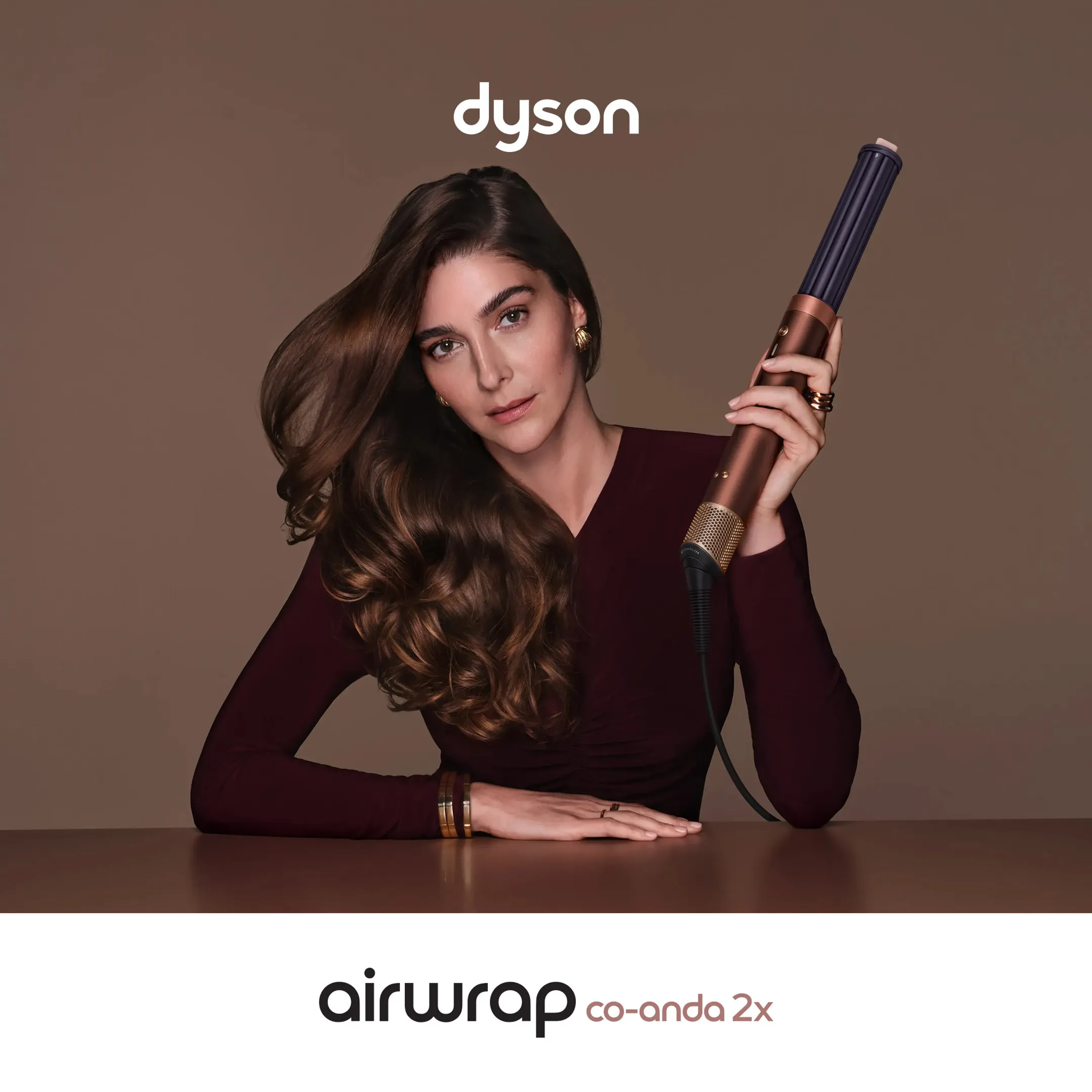 Airwrap Co-anda2x Straight + Wavy Copper Plum