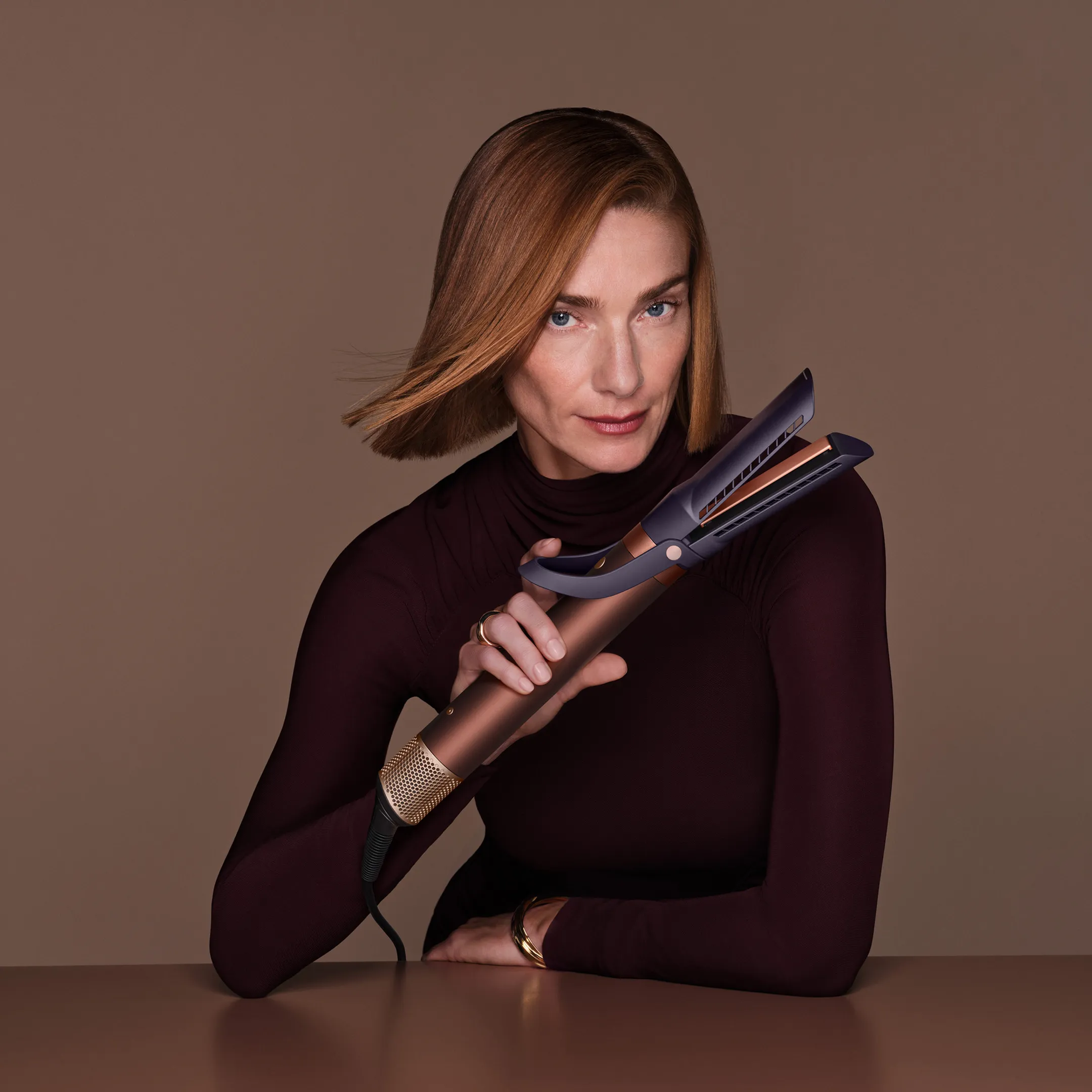 Airwrap Co-anda2x Straight + Wavy Copper Plum