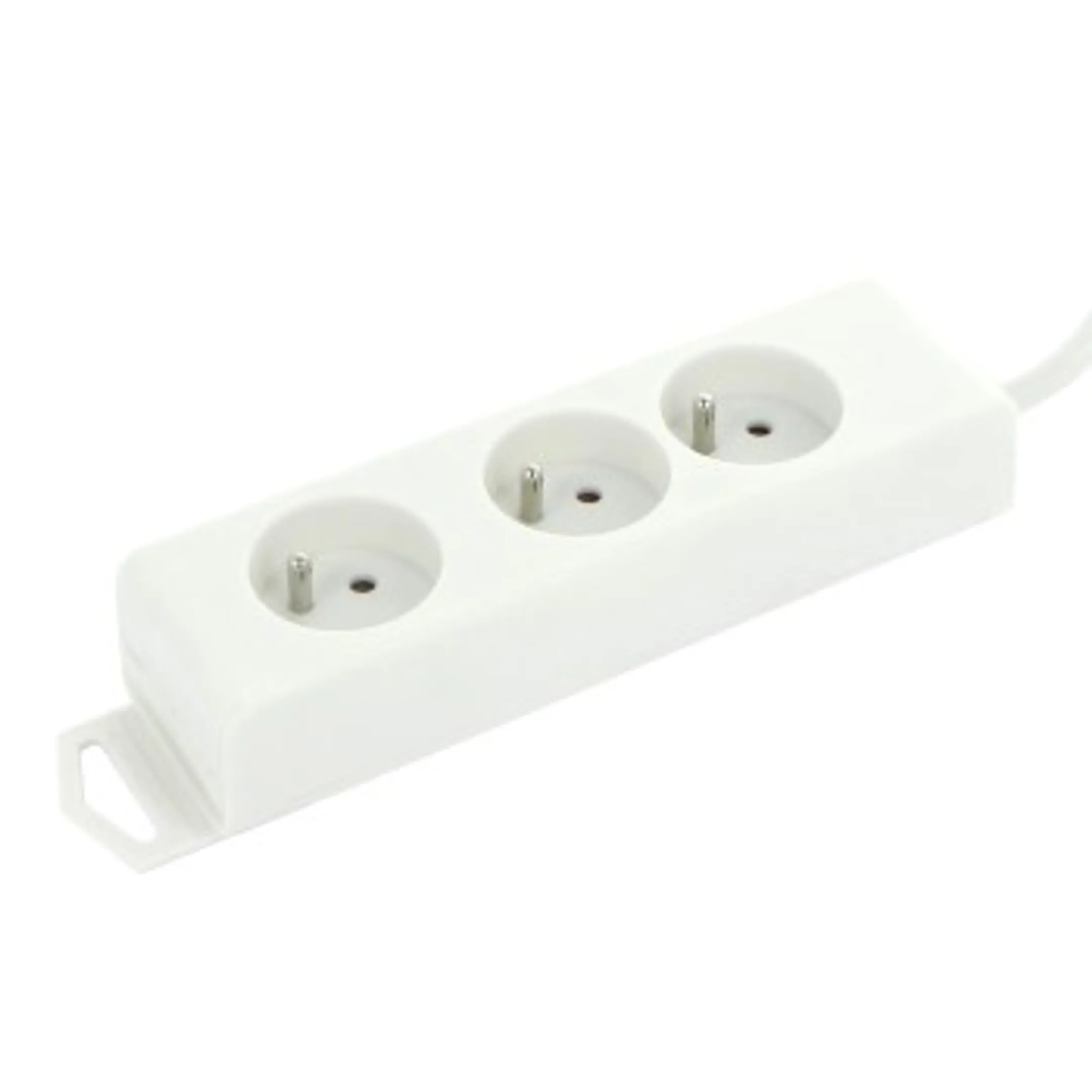 Multiprise à 3 prises, 1,5 mètre - Blanc
