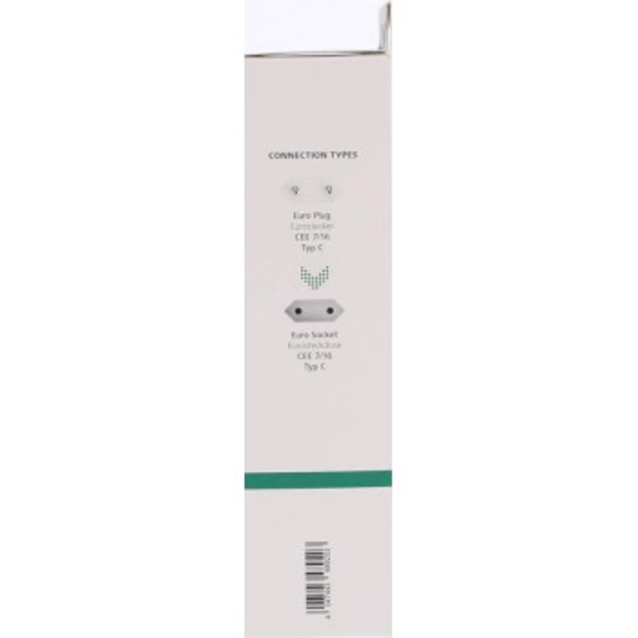 Rallonge avec fiche européenne, pour usage intérieur, 3 m - Blanc