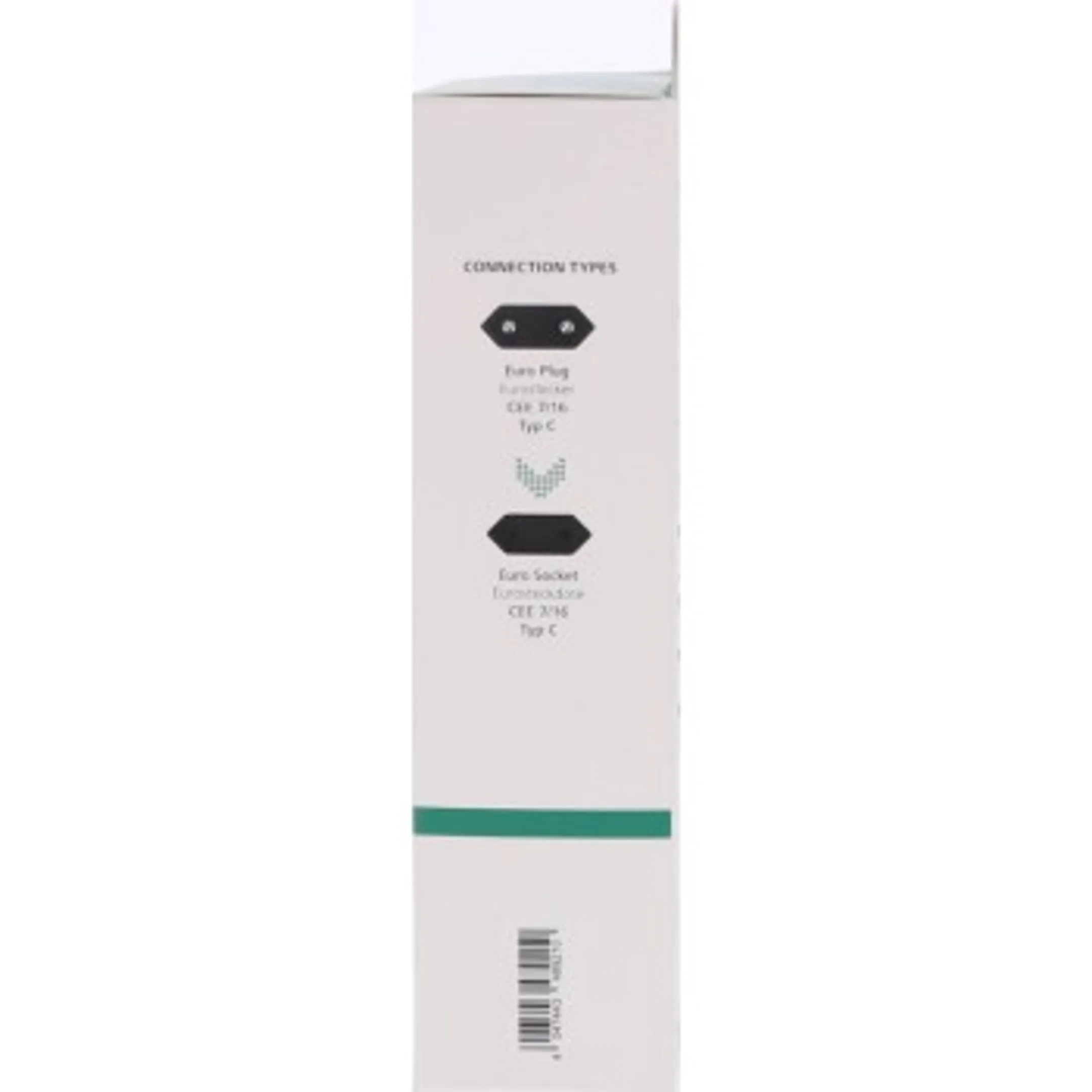 Rallonge avec fiche européenne, pour usage intérieur, 3 m - Noir