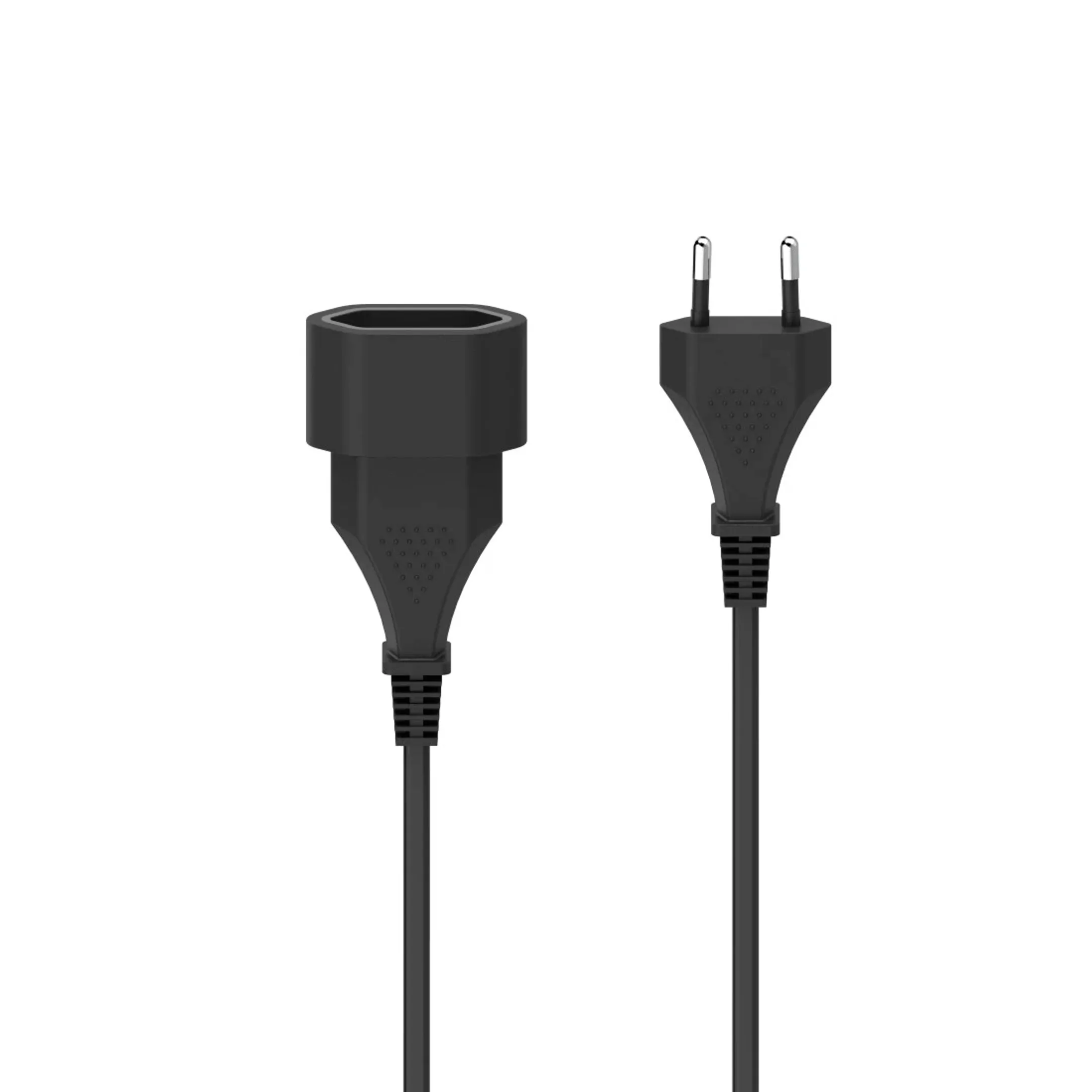 Rallonge avec fiche européenne, pour usage intérieur, 3 m - Noir