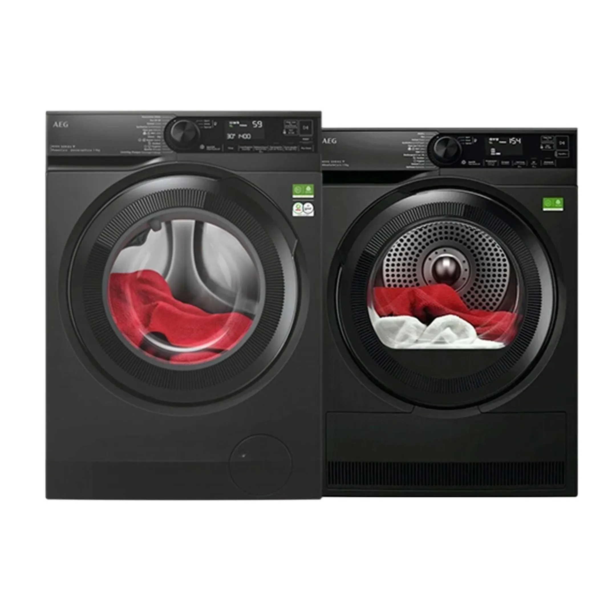 Bundle - Machine à laver LR86DSU94C PowerCare UniversalDose 9 kg + Sèche-linge TR89DSB6C